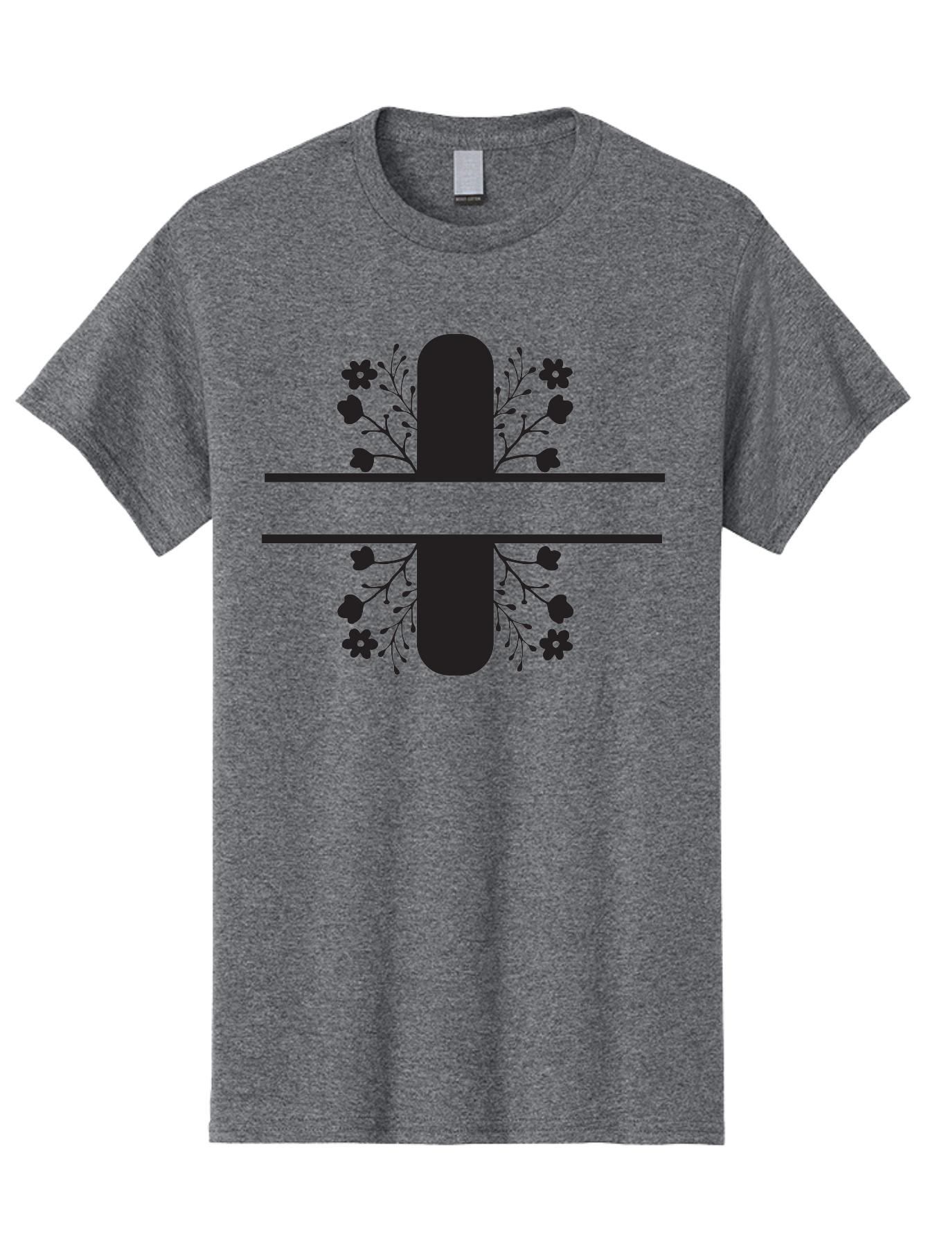 Fleur-De-Lis Men'S Graphic Tee, 100% Cotton, Comfortable Casual Summer Wear, Machine Washable, Addition Symbol, Plus Sign, Black Silhouette, Floral Design, Flowers And Leaves, Geometric Pattern, Simple Icon Aac718