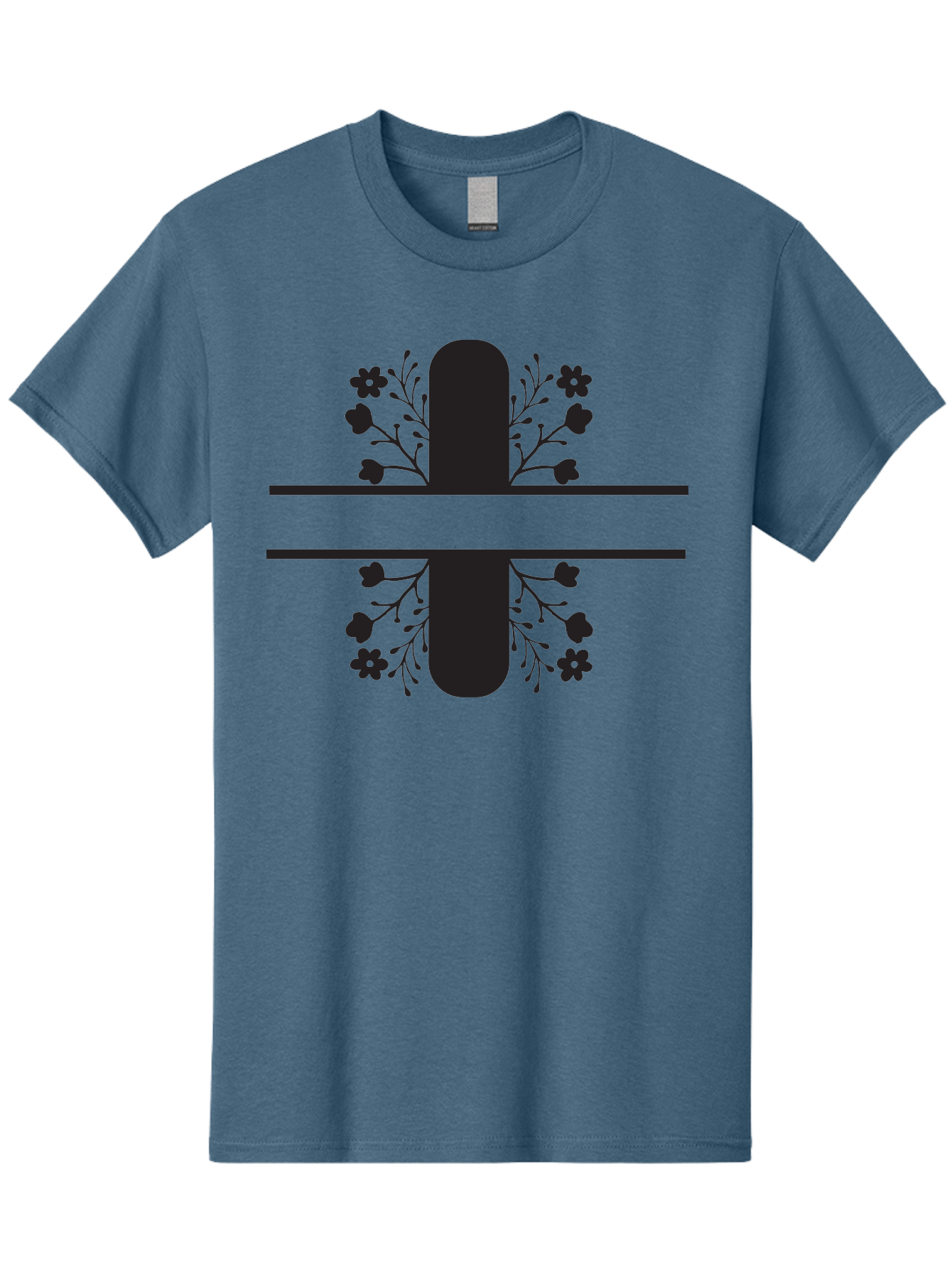 Fleur-De-Lis Men'S Graphic Tee, 100% Cotton, Comfortable Casual Summer Wear, Machine Washable, Addition Symbol, Plus Sign, Black Silhouette, Floral Design, Flowers And Leaves, Geometric Pattern, Simple Icon Aac718