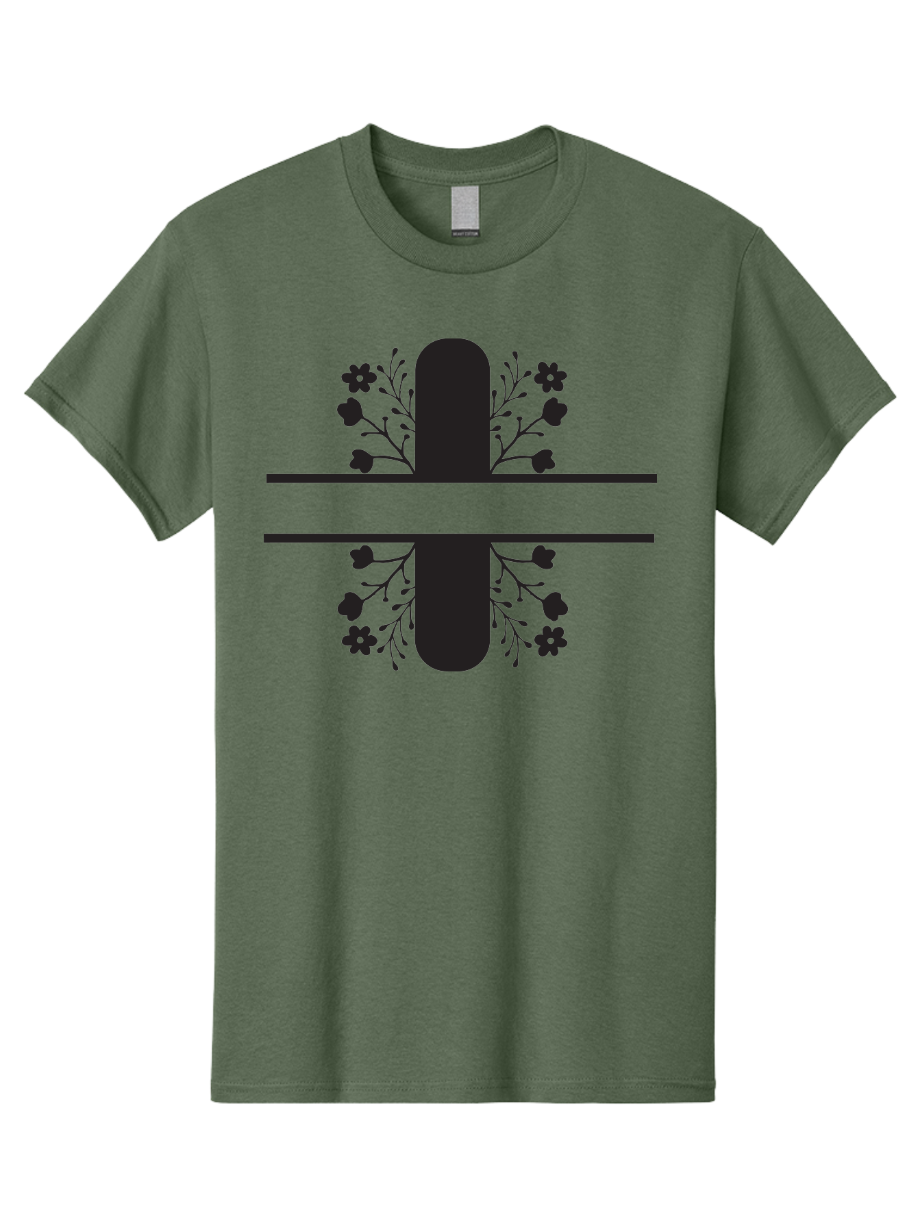 Fleur-De-Lis Men'S Graphic Tee, 100% Cotton, Comfortable Casual Summer Wear, Machine Washable, Addition Symbol, Plus Sign, Black Silhouette, Floral Design, Flowers And Leaves, Geometric Pattern, Simple Icon Aac718