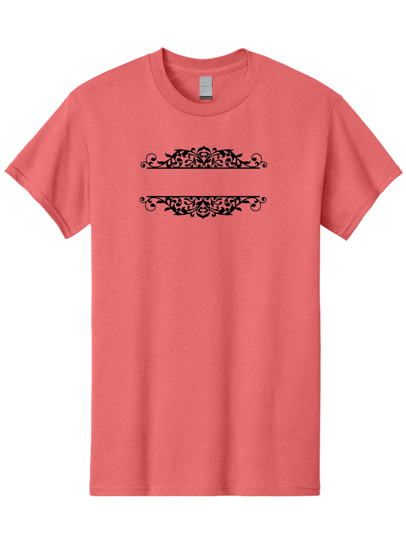 Floral-Deco Men'S Graphic Tee, 100% Cotton, Comfortable Casual Summer Wear, Machine Washable, Floral Dividers, Ornate Designs, Decorative Elements, Symmetrical Patterns, Vintage-Inspired, Elegant Designs, Luxury Feel, Sophisticated Decor Aac720