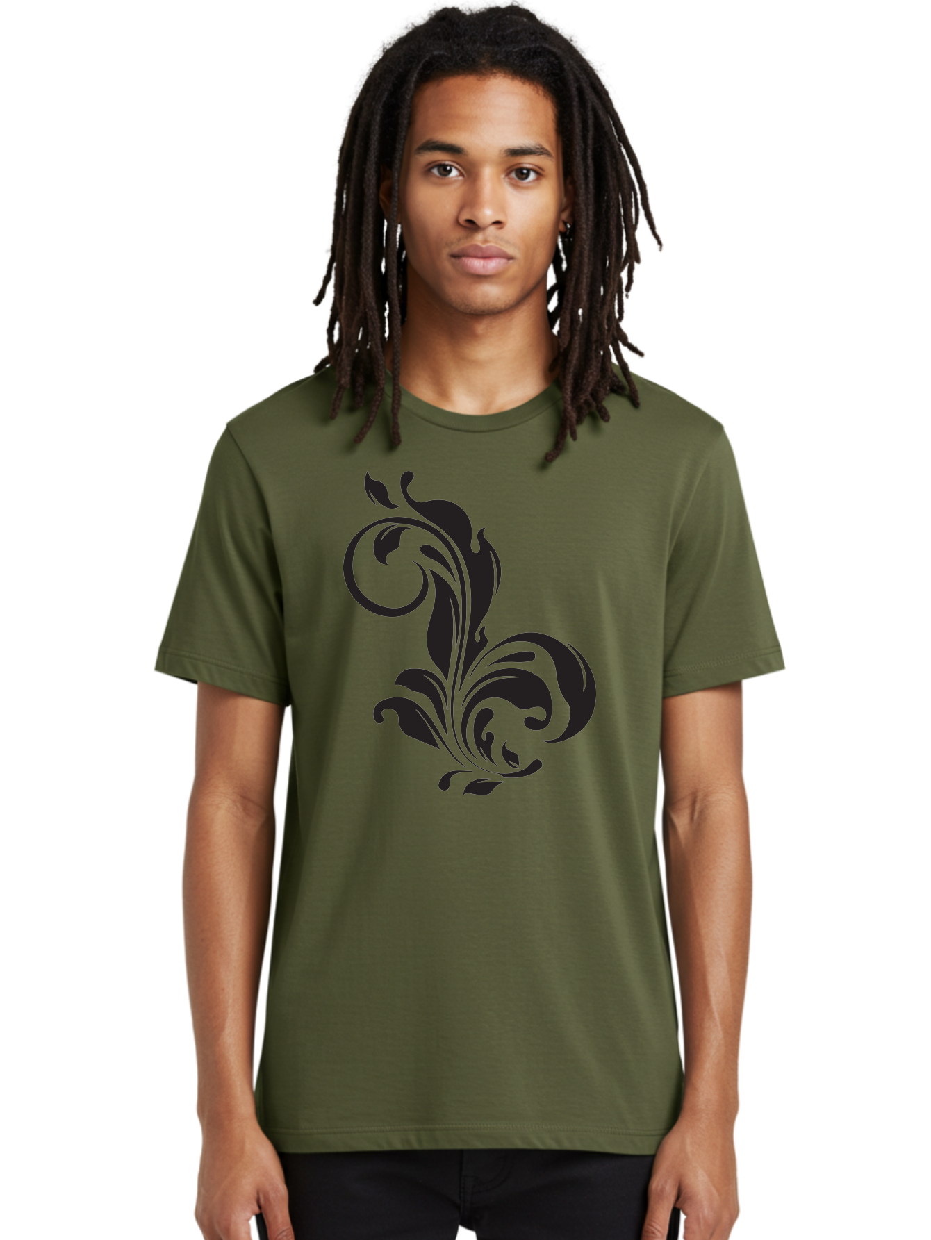 Floral-Design-3 Men'S Graphic Tee, 100% Cotton, Comfortable Casual Summer Wear, Machine Washable, Floral Motif, Decorative Element, Luxury Design, Abstract Art, Elegant Pattern, Ornate Style, Classic Symbol Aac723