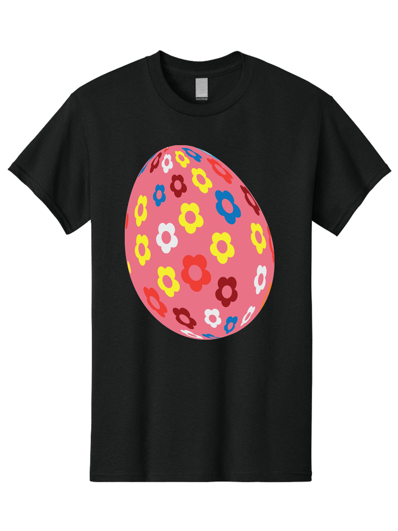 Floral-Easter-Egg-1 Men'S Graphic Tee, 100% Cotton, Comfortable Casual Summer Wear, Machine Washable, Pink Egg, Floral Pattern, Colorful Flowers, Easter Decoration, Spring Theme, Festive Design, Vibrant Colors, Easter Egg, Flower Pattern, Aac725