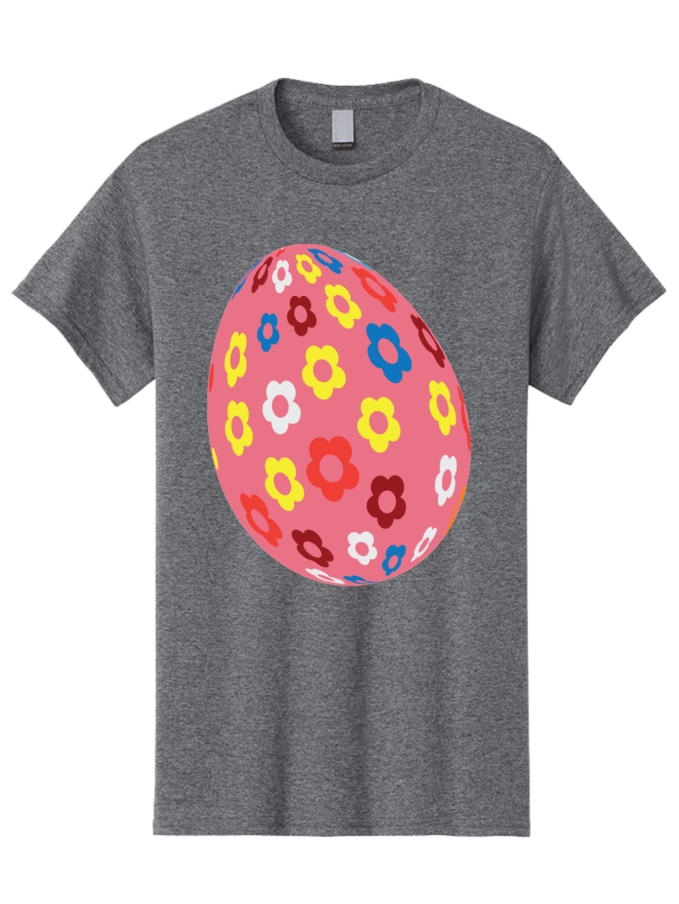 Floral-Easter-Egg-1 Men'S Graphic Tee, 100% Cotton, Comfortable Casual Summer Wear, Machine Washable, Pink Egg, Floral Pattern, Colorful Flowers, Easter Decoration, Spring Theme, Festive Design, Vibrant Colors, Easter Egg, Flower Pattern, Aac725