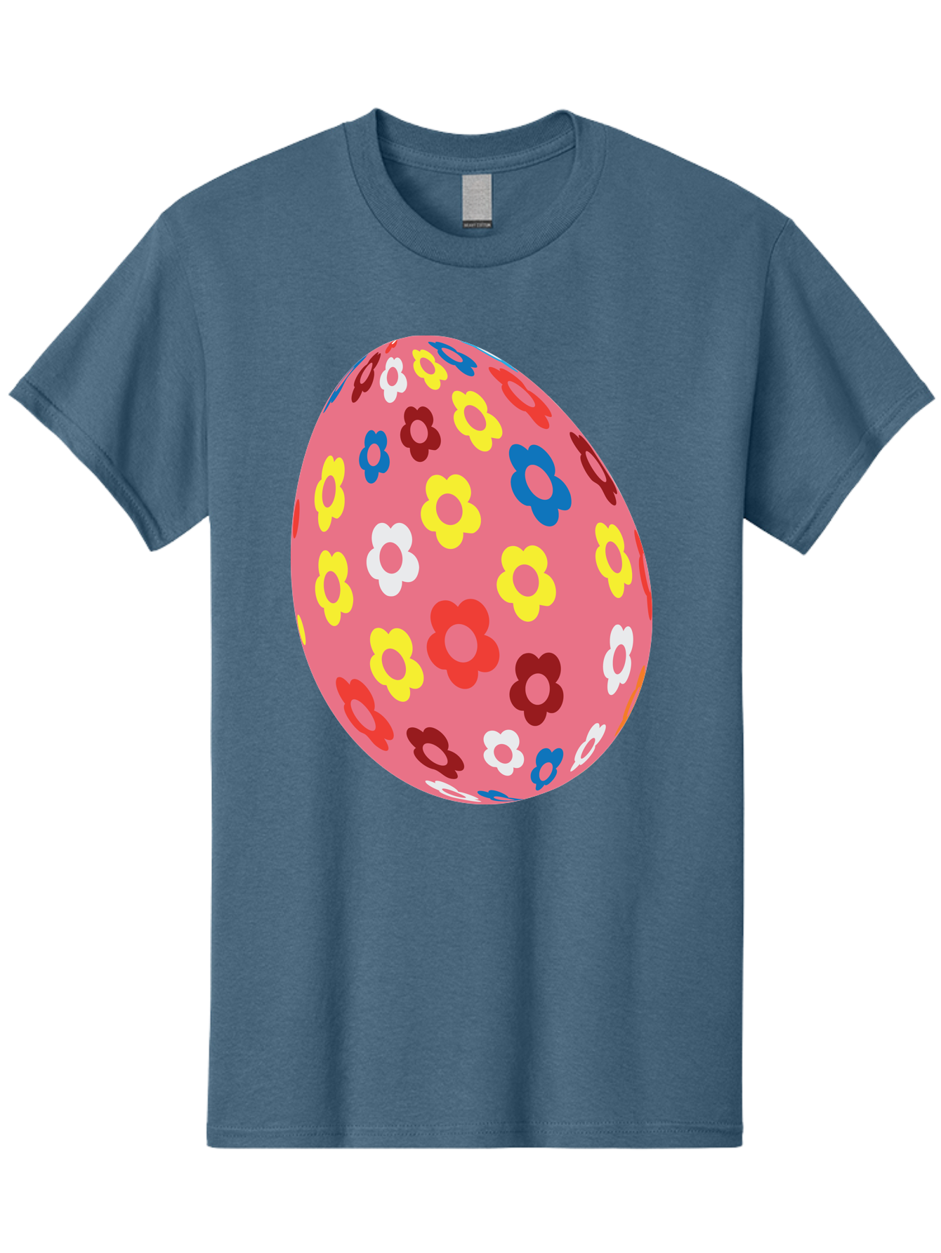 Floral-Easter-Egg-1 Men'S Graphic Tee, 100% Cotton, Comfortable Casual Summer Wear, Machine Washable, Pink Egg, Floral Pattern, Colorful Flowers, Easter Decoration, Spring Theme, Festive Design, Vibrant Colors, Easter Egg, Flower Pattern, Aac725