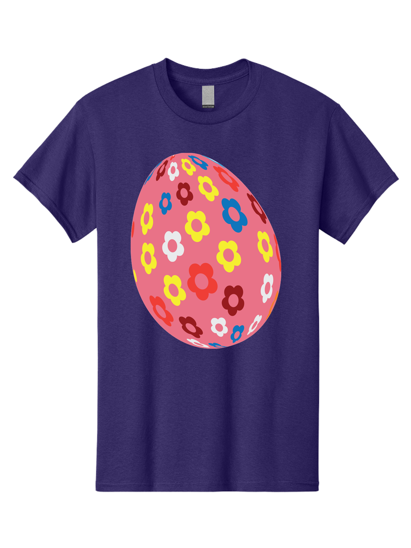 Floral-Easter-Egg-1 Men'S Graphic Tee, 100% Cotton, Comfortable Casual Summer Wear, Machine Washable, Pink Egg, Floral Pattern, Colorful Flowers, Easter Decoration, Spring Theme, Festive Design, Vibrant Colors, Easter Egg, Flower Pattern, Aac725
