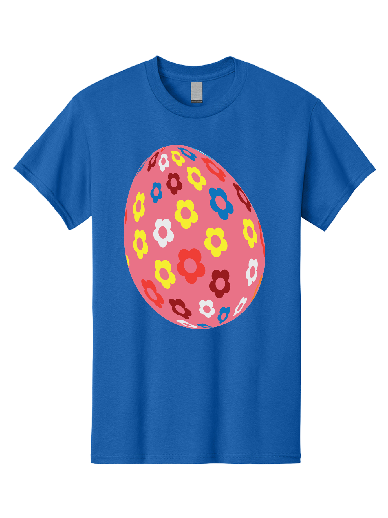 Floral-Easter-Egg-1 Men'S Graphic Tee, 100% Cotton, Comfortable Casual Summer Wear, Machine Washable, Pink Egg, Floral Pattern, Colorful Flowers, Easter Decoration, Spring Theme, Festive Design, Vibrant Colors, Easter Egg, Flower Pattern, Aac725
