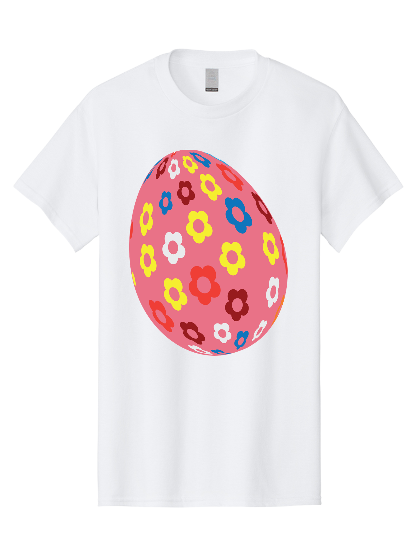 Floral-Easter-Egg-1 Men'S Graphic Tee, 100% Cotton, Comfortable Casual Summer Wear, Machine Washable, Pink Egg, Floral Pattern, Colorful Flowers, Easter Decoration, Spring Theme, Festive Design, Vibrant Colors, Easter Egg, Flower Pattern, Aac725