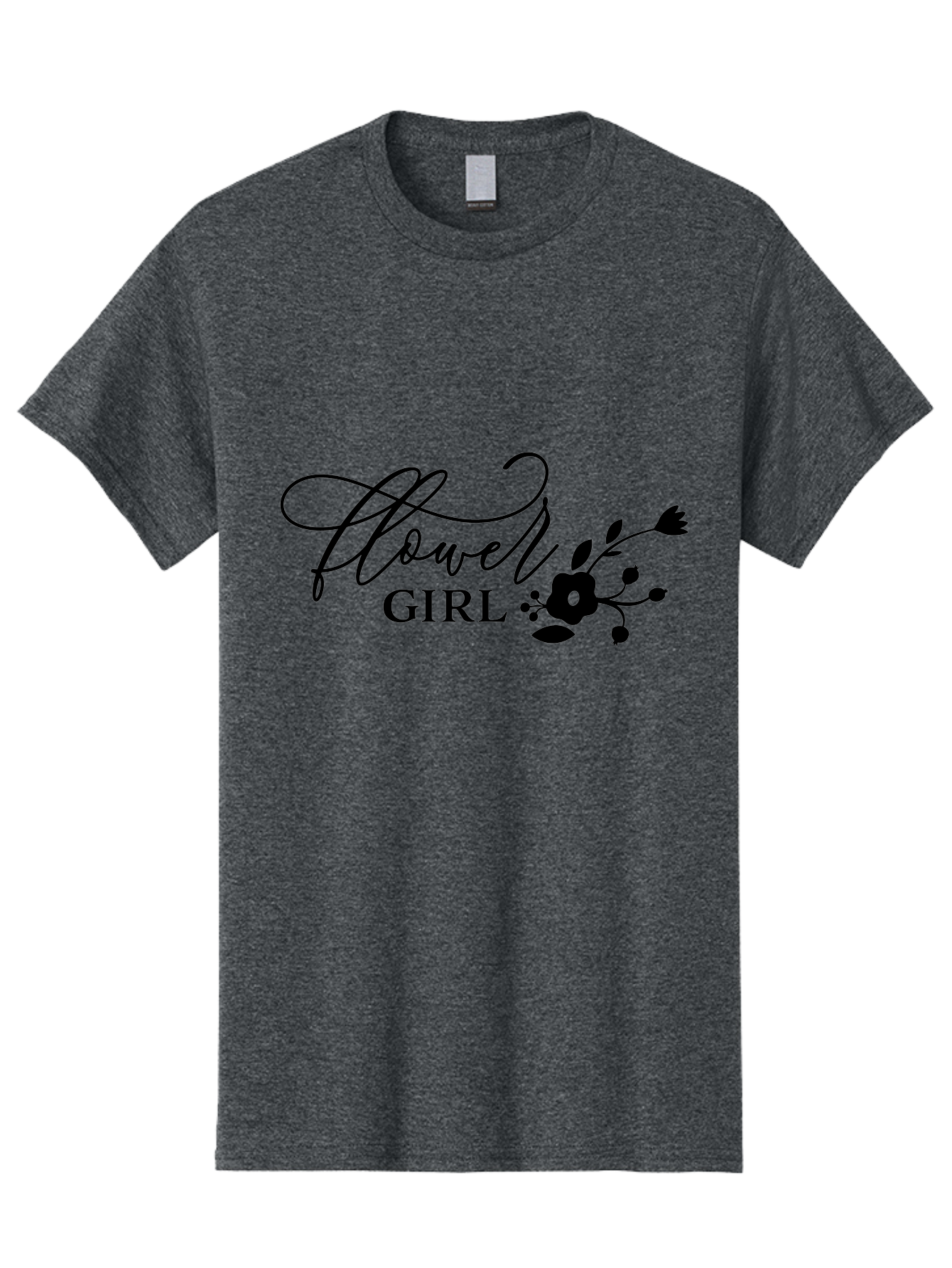 Flower-Girl Men'S Graphic Tee, 100% Cotton, Comfortable Casual Summer Wear, Machine Washable, Flower Girl, Beautiful Floral Designs, Elegance, Cursive Script, Blooming Flowers, Feminine Charm, Delicate Illustrations, Floral Arrangements Aac736