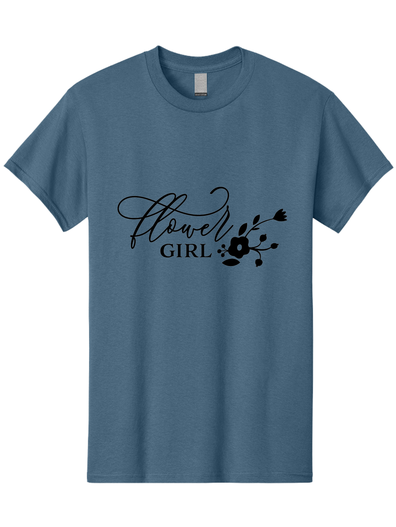 Flower-Girl Men'S Graphic Tee, 100% Cotton, Comfortable Casual Summer Wear, Machine Washable, Flower Girl, Beautiful Floral Designs, Elegance, Cursive Script, Blooming Flowers, Feminine Charm, Delicate Illustrations, Floral Arrangements Aac736