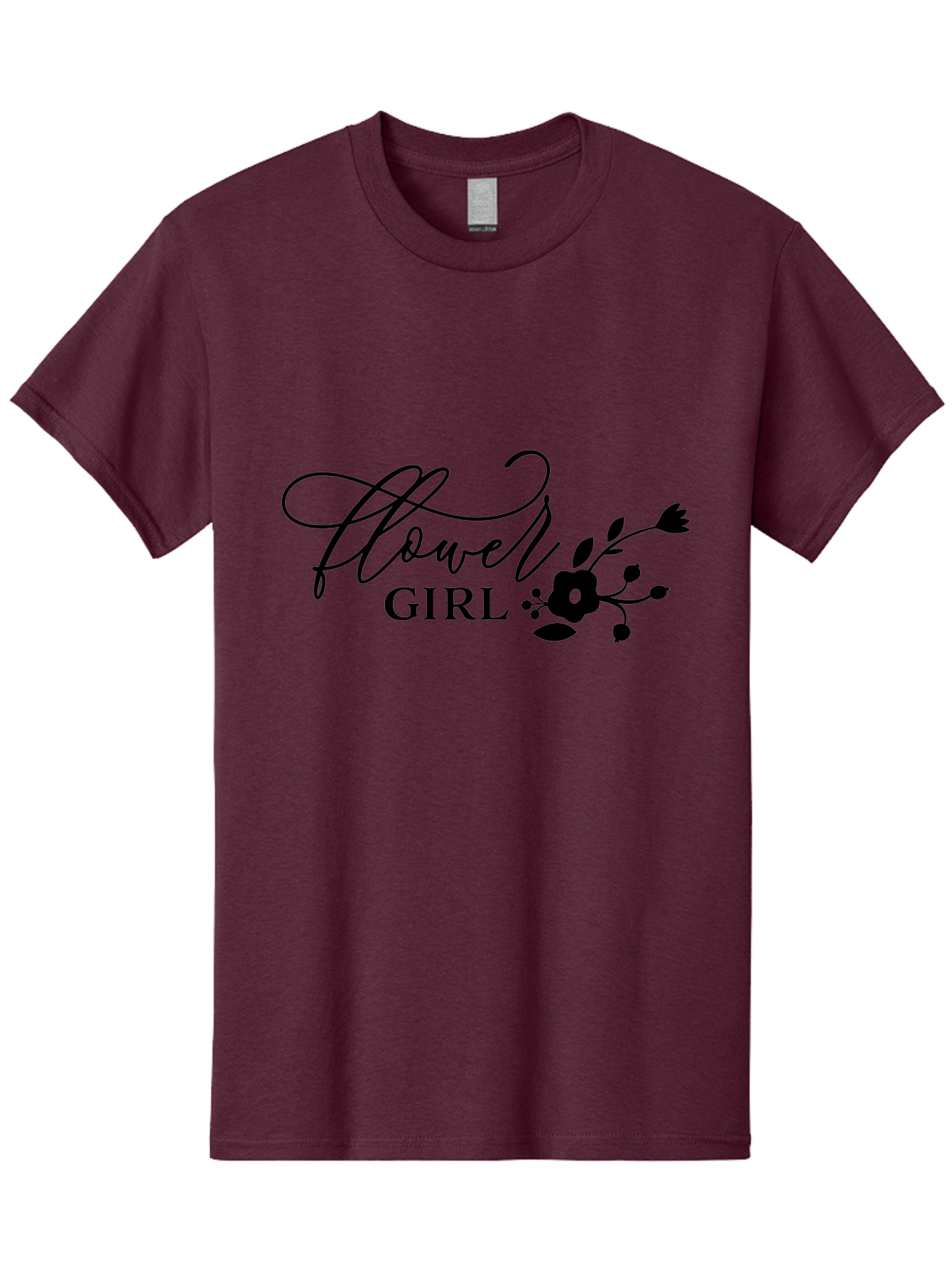 Flower-Girl Men'S Graphic Tee, 100% Cotton, Comfortable Casual Summer Wear, Machine Washable, Flower Girl, Beautiful Floral Designs, Elegance, Cursive Script, Blooming Flowers, Feminine Charm, Delicate Illustrations, Floral Arrangements Aac736