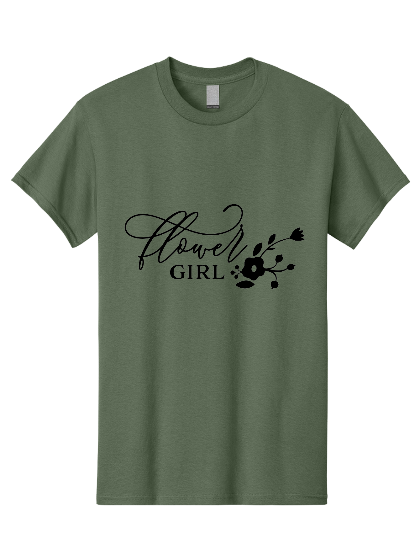 Flower-Girl Men'S Graphic Tee, 100% Cotton, Comfortable Casual Summer Wear, Machine Washable, Flower Girl, Beautiful Floral Designs, Elegance, Cursive Script, Blooming Flowers, Feminine Charm, Delicate Illustrations, Floral Arrangements Aac736
