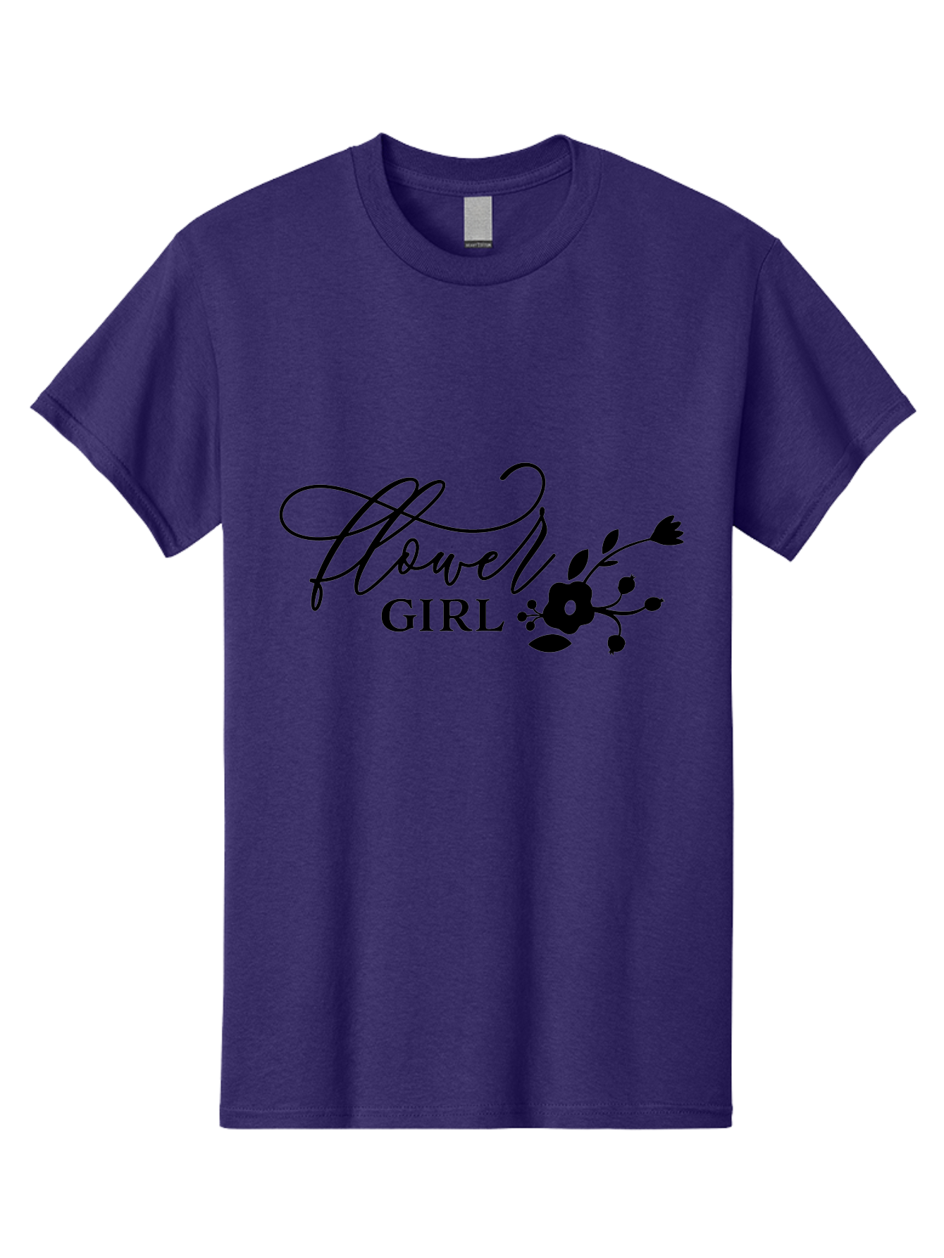Flower-Girl Men'S Graphic Tee, 100% Cotton, Comfortable Casual Summer Wear, Machine Washable, Flower Girl, Beautiful Floral Designs, Elegance, Cursive Script, Blooming Flowers, Feminine Charm, Delicate Illustrations, Floral Arrangements Aac736