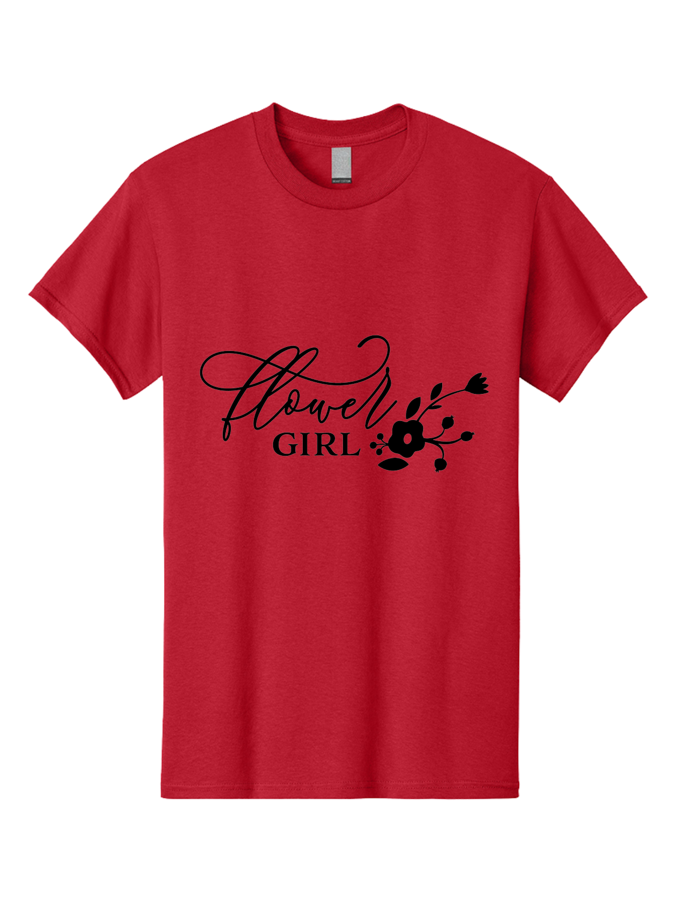 Flower-Girl Men'S Graphic Tee, 100% Cotton, Comfortable Casual Summer Wear, Machine Washable, Flower Girl, Beautiful Floral Designs, Elegance, Cursive Script, Blooming Flowers, Feminine Charm, Delicate Illustrations, Floral Arrangements Aac736