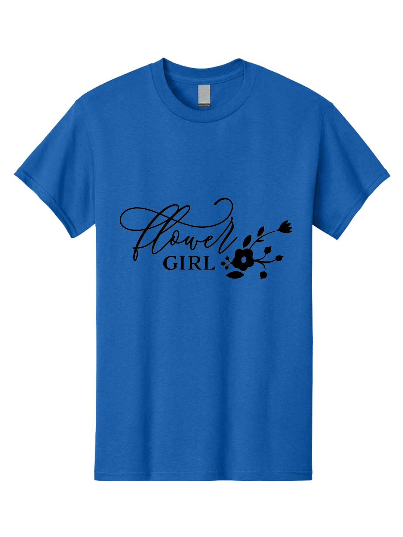 Flower-Girl Men'S Graphic Tee, 100% Cotton, Comfortable Casual Summer Wear, Machine Washable, Flower Girl, Beautiful Floral Designs, Elegance, Cursive Script, Blooming Flowers, Feminine Charm, Delicate Illustrations, Floral Arrangements Aac736