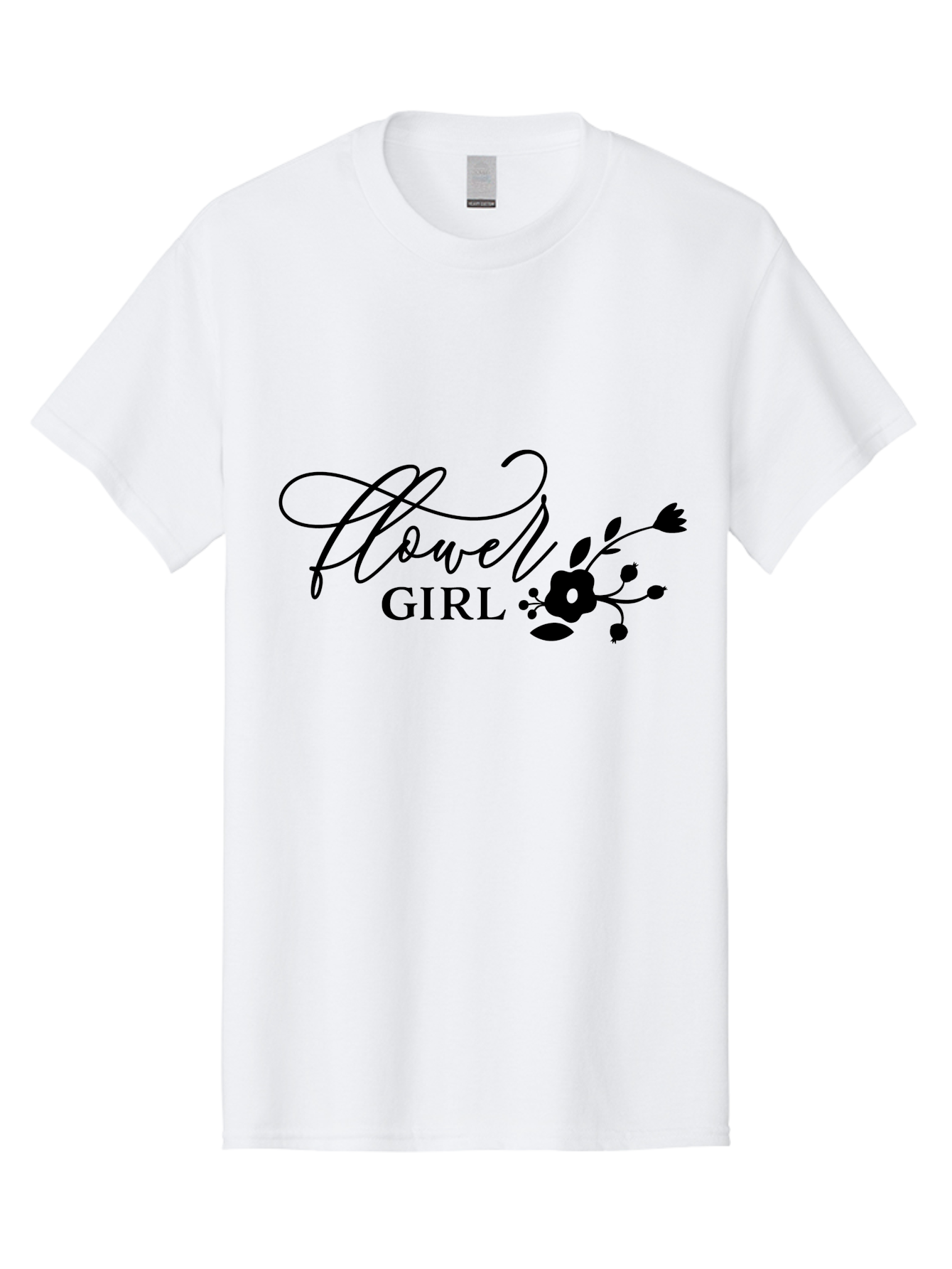 Flower-Girl Men'S Graphic Tee, 100% Cotton, Comfortable Casual Summer Wear, Machine Washable, Flower Girl, Beautiful Floral Designs, Elegance, Cursive Script, Blooming Flowers, Feminine Charm, Delicate Illustrations, Floral Arrangements Aac736