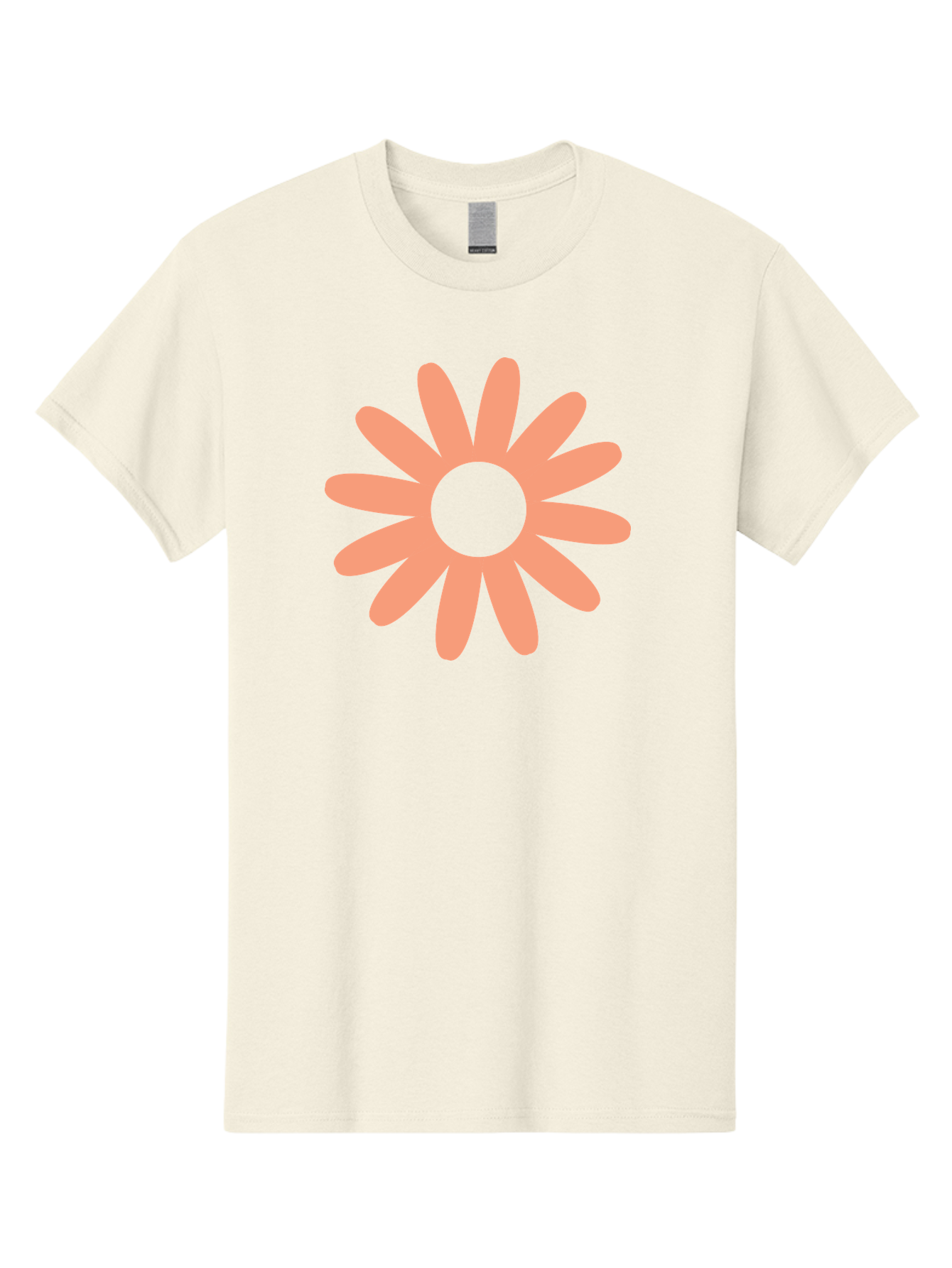 Flower Men'S Graphic Tee, 100% Cotton, Comfortable Casual Summer Wear, Machine Washable, Simple Flower Design, Pink Petals, Minimalist Illustration, Floral Pattern, Graphic Design Element, Pastel Colors, Cute Graphics Aac738