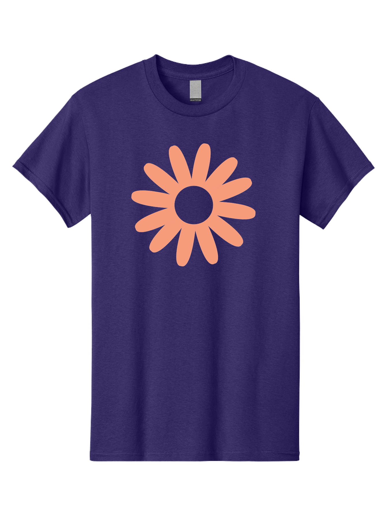 Flower Men'S Graphic Tee, 100% Cotton, Comfortable Casual Summer Wear, Machine Washable, Simple Flower Design, Pink Petals, Minimalist Illustration, Floral Pattern, Graphic Design Element, Pastel Colors, Cute Graphics Aac738