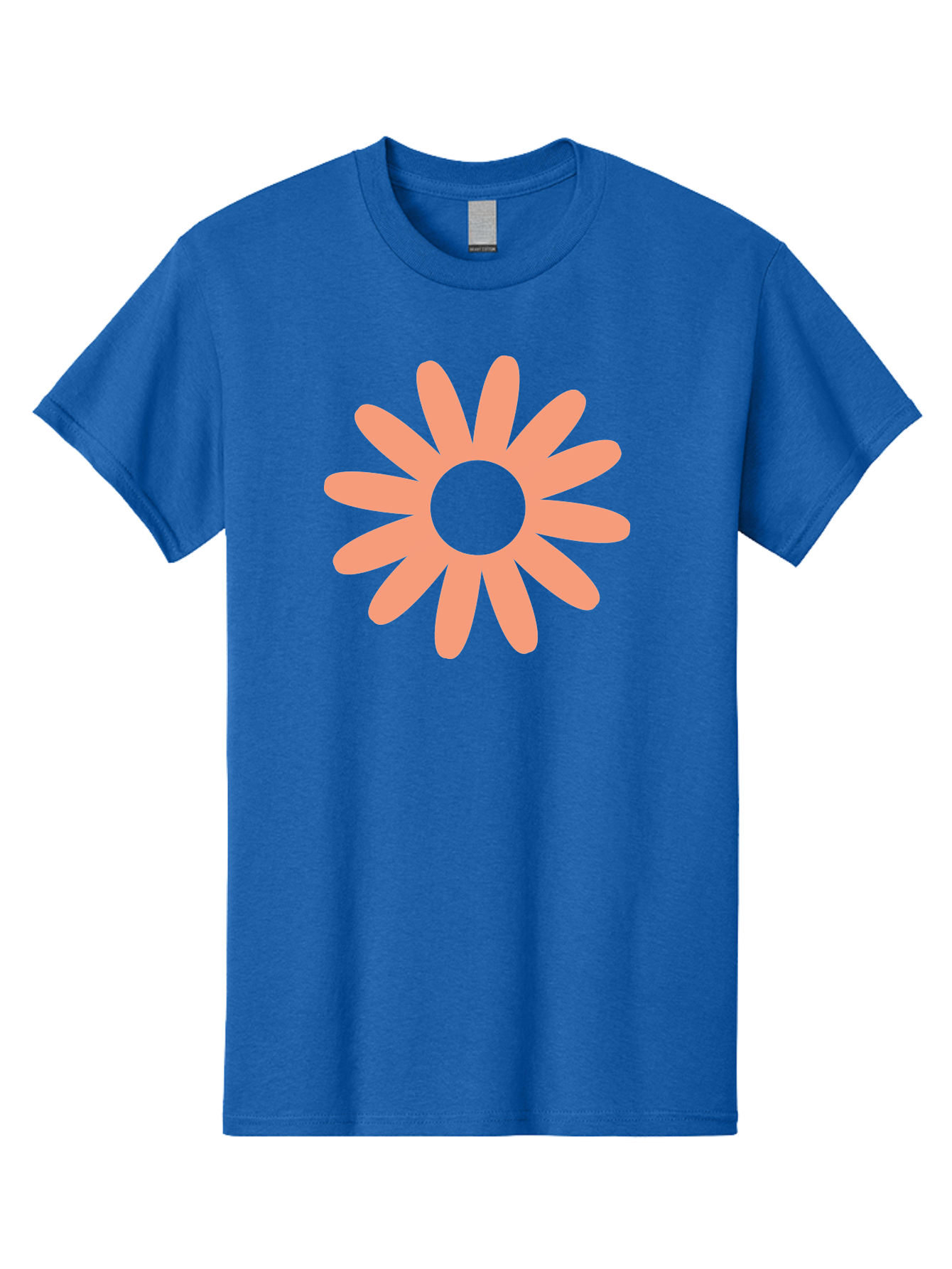Flower Men'S Graphic Tee, 100% Cotton, Comfortable Casual Summer Wear, Machine Washable, Simple Flower Design, Pink Petals, Minimalist Illustration, Floral Pattern, Graphic Design Element, Pastel Colors, Cute Graphics Aac738