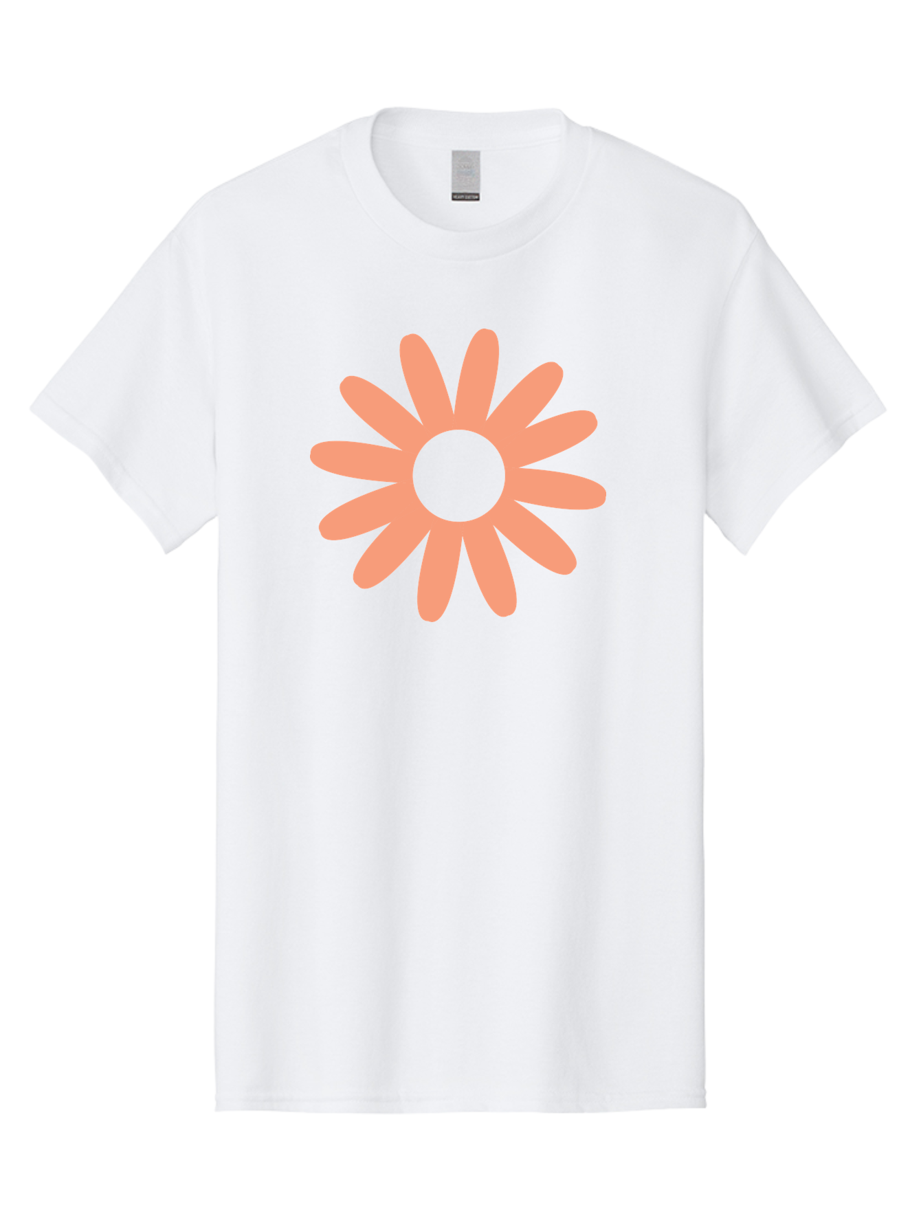 Flower Men'S Graphic Tee, 100% Cotton, Comfortable Casual Summer Wear, Machine Washable, Simple Flower Design, Pink Petals, Minimalist Illustration, Floral Pattern, Graphic Design Element, Pastel Colors, Cute Graphics Aac738