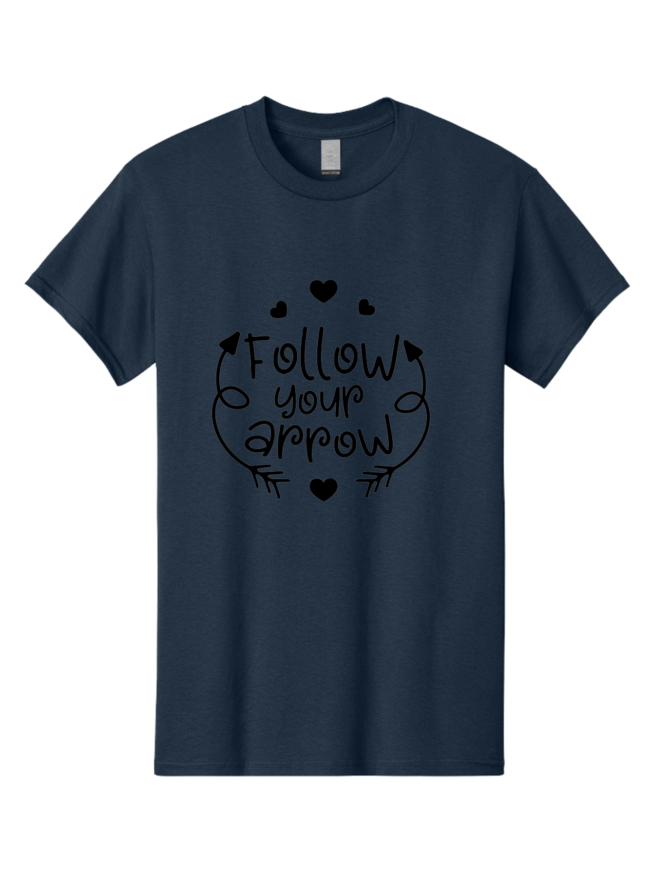 Follow-Your-Arrow Men'S Graphic Tee, 100% Cotton, Comfortable Casual Summer Wear, Machine Washable, Follow Your Arrow, Inspirational Quotes, Motivational Phrases, Arrow Design, Hearts, Love, Kindness, Positivity, Happy Vibes, Encouragement, Aac740