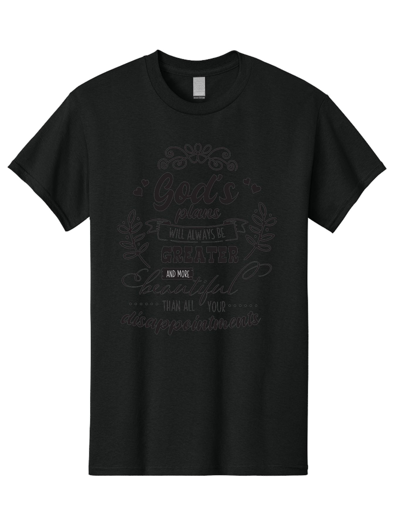 God-S-Plans Men'S Graphic Tee, 100% Cotton, Comfortable Casual Summer Wear, Machine Washable, Inspirational Quotes, Motivational Quotes, Faith-Based Quotes, God'S Plan, Scripture Quotes, Hope And Encouragement, Positive Affirmation Aac767