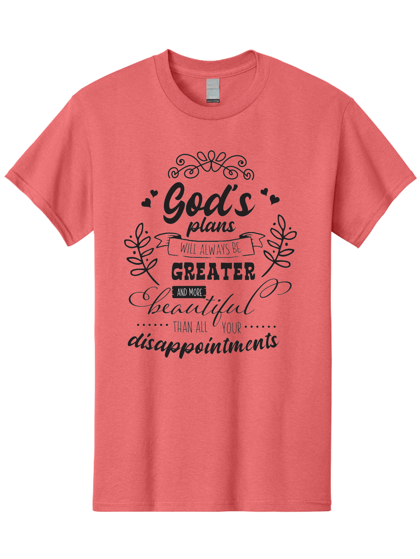 God-S-Plans Men'S Graphic Tee, 100% Cotton, Comfortable Casual Summer Wear, Machine Washable, Inspirational Quotes, Motivational Quotes, Faith-Based Quotes, God'S Plan, Scripture Quotes, Hope And Encouragement, Positive Affirmation Aac767