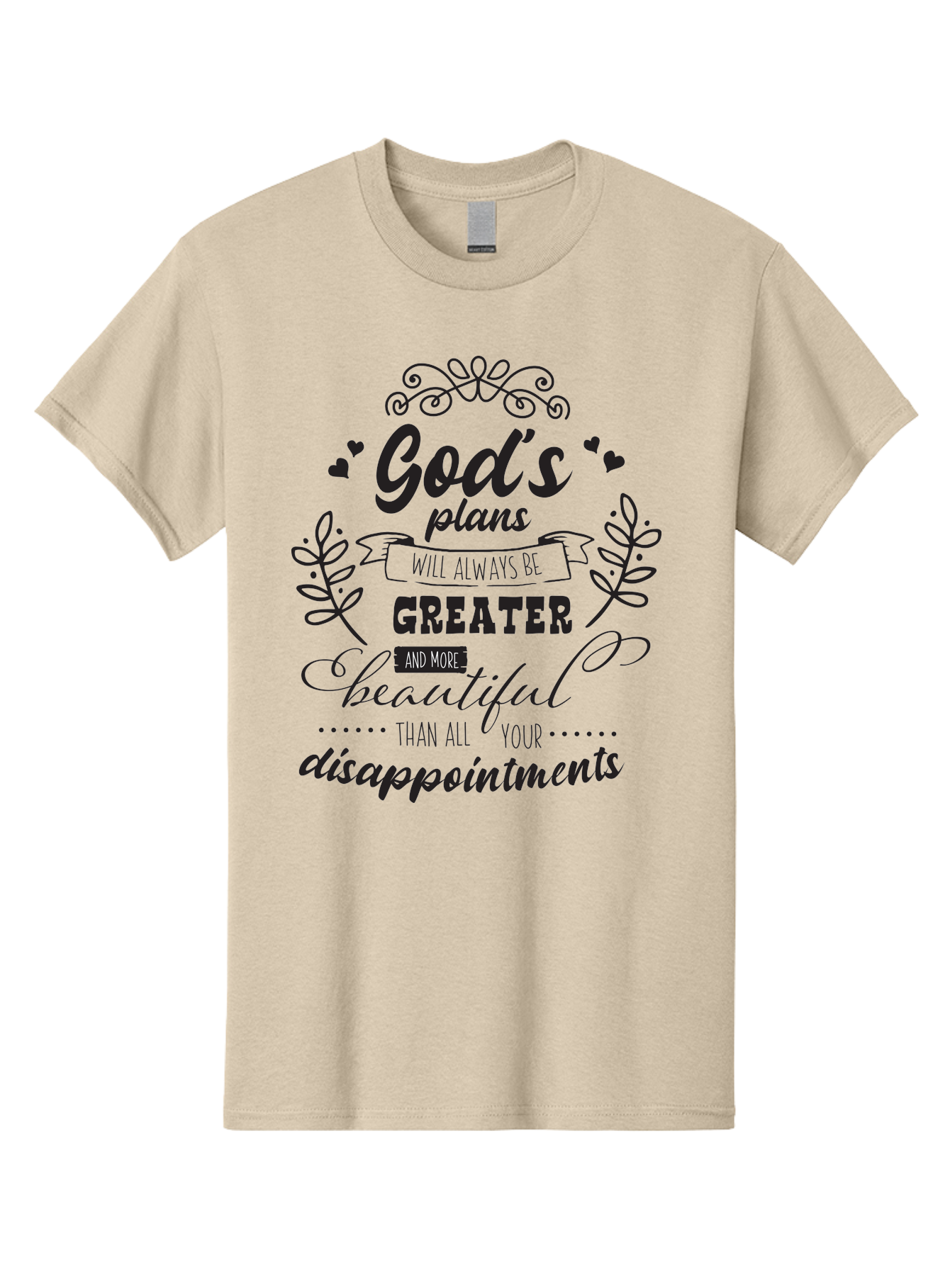 God-S-Plans Men'S Graphic Tee, 100% Cotton, Comfortable Casual Summer Wear, Machine Washable, Inspirational Quotes, Motivational Quotes, Faith-Based Quotes, God'S Plan, Scripture Quotes, Hope And Encouragement, Positive Affirmation Aac767