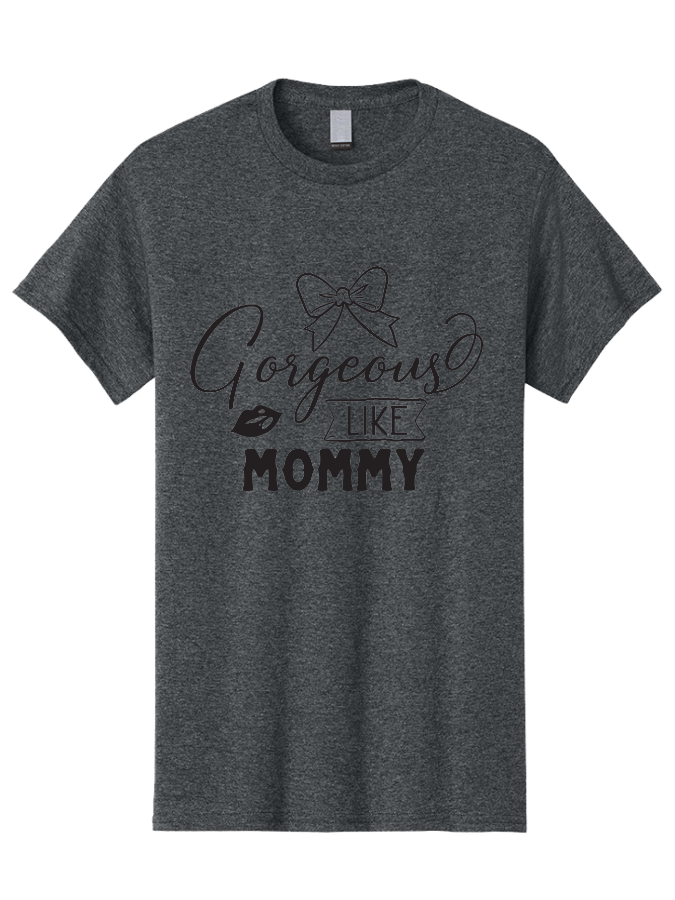 Gorgeous-Like-Mommy Men'S Graphic Tee, 100% Cotton, Comfortable Casual Summer Wear, Machine Washable, Gorgeous Mom, Mom And Daughter, Mother Daughter Matching Outfits, Stylish Mom, Fashionable Mom, Gorgeous Like Mommy, Lipstick Lips, Aac773