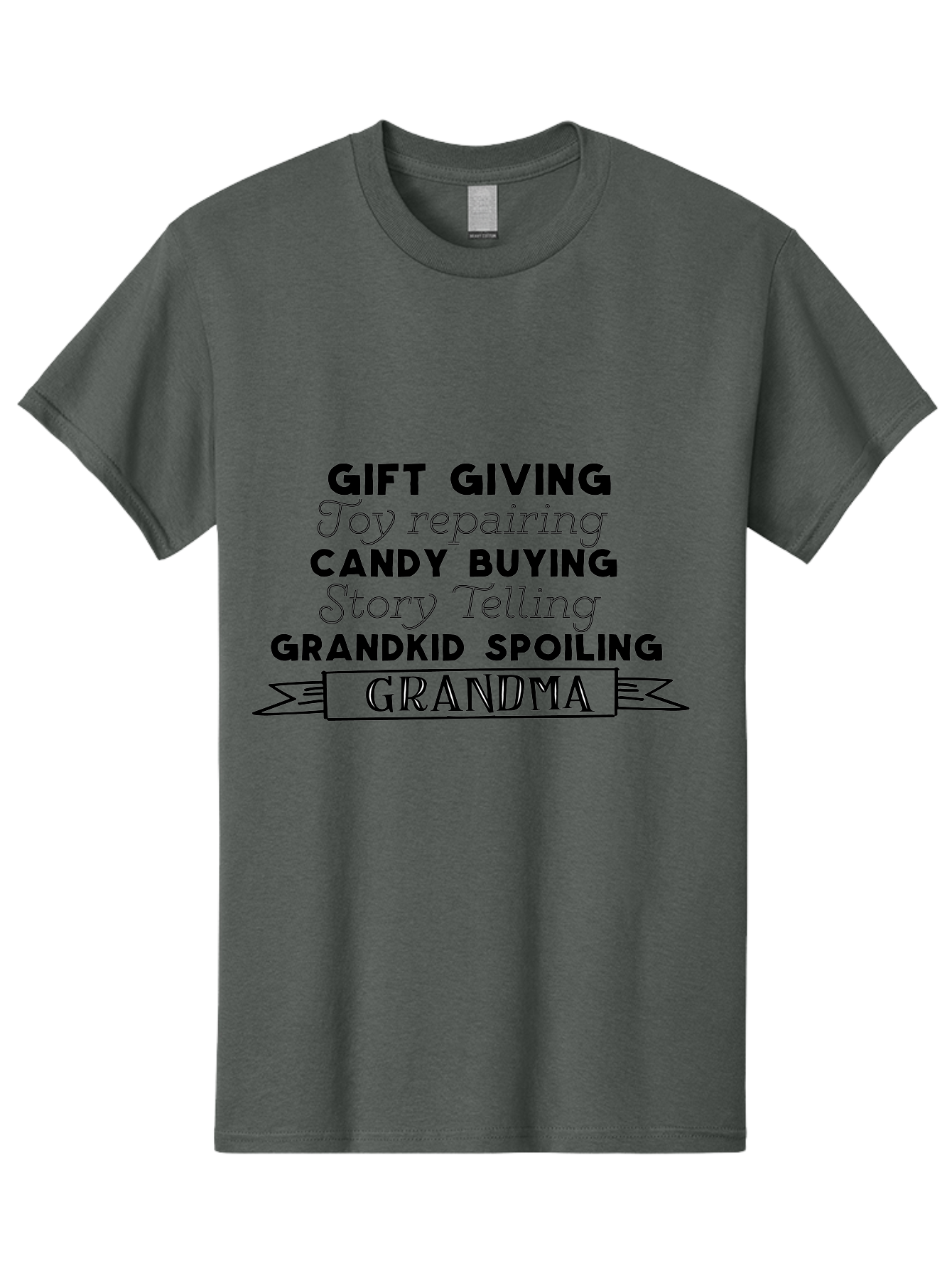 Grandma Men'S Graphic Tee, 100% Cotton, Comfortable Casual Summer Wear, Machine Washable, Grandma, Gift Giving, Toy Repairing, Candy Buying, Story Telling, Grandkid Spoiling, Family Love, Grandmotherly Activities, Grandmother'S Day Aac775