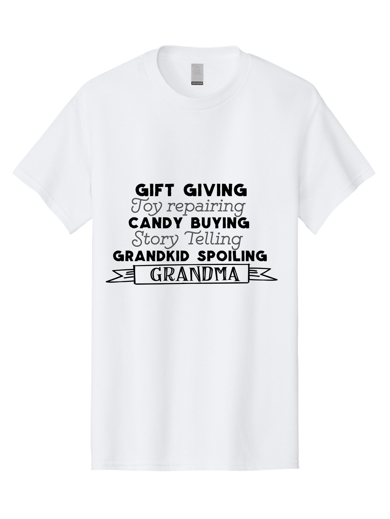 Grandma Men'S Graphic Tee, 100% Cotton, Comfortable Casual Summer Wear, Machine Washable, Grandma, Gift Giving, Toy Repairing, Candy Buying, Story Telling, Grandkid Spoiling, Family Love, Grandmotherly Activities, Grandmother'S Day Aac775