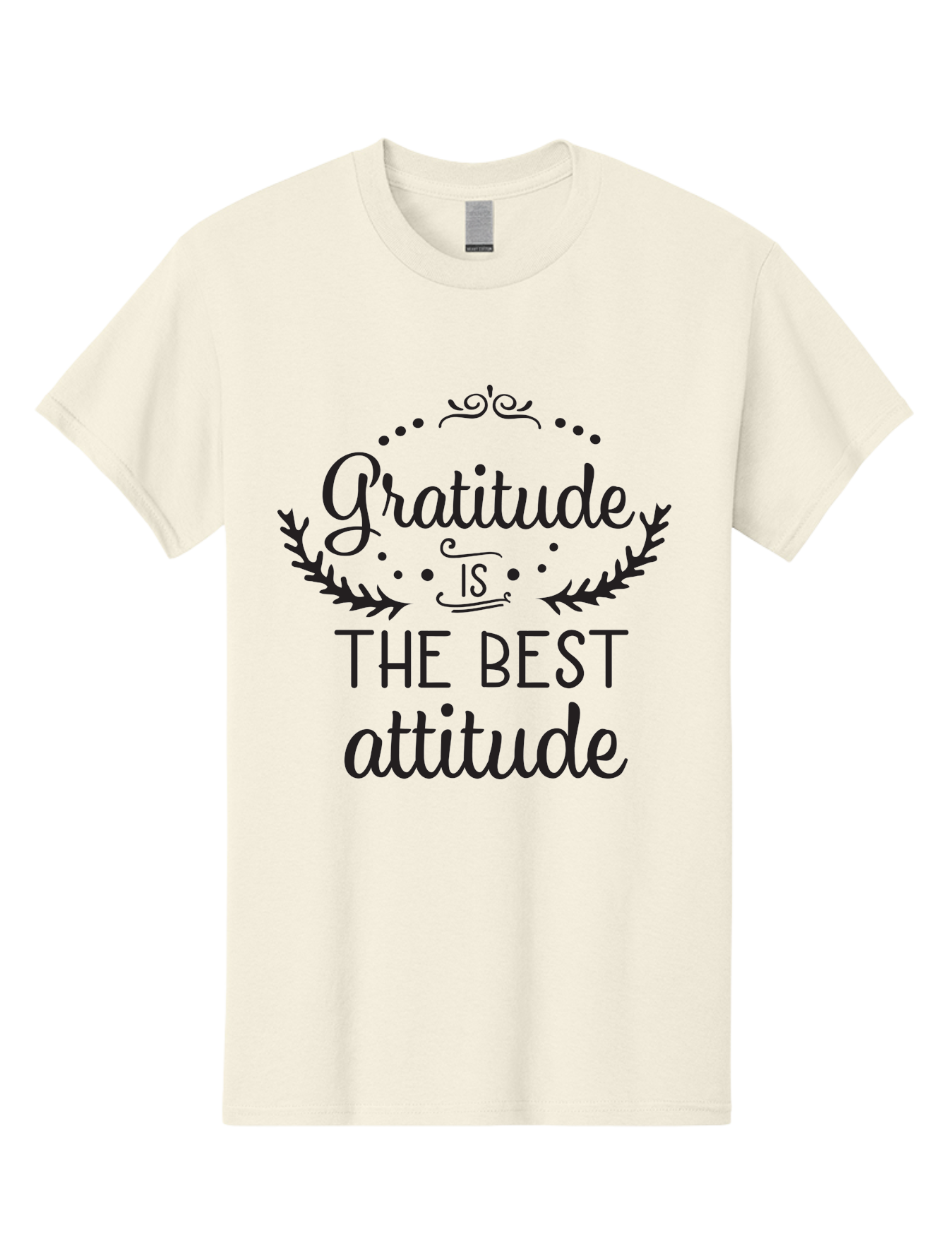 Gratitude-Is-The-Best-Attitude Men'S Graphic Tee, 100% Cotton, Comfortable Casual Summer Wear, Machine Washable, Gratitude, Positive Attitude, Inspirational Quote, Motivational Message, Gratitude Practice, Mindfulness, Self-Improvement, Aac778