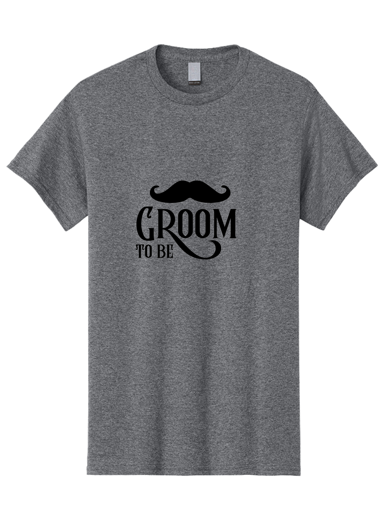 Groom-To-Be Men'S Graphic Tee, 100% Cotton, Comfortable Casual Summer Wear, Machine Washable, Groom To Be, Wedding Decoration, Stylish Mustache, Groom Accessories, Black Typography, Elegant Design, Wedding Planning Aac779