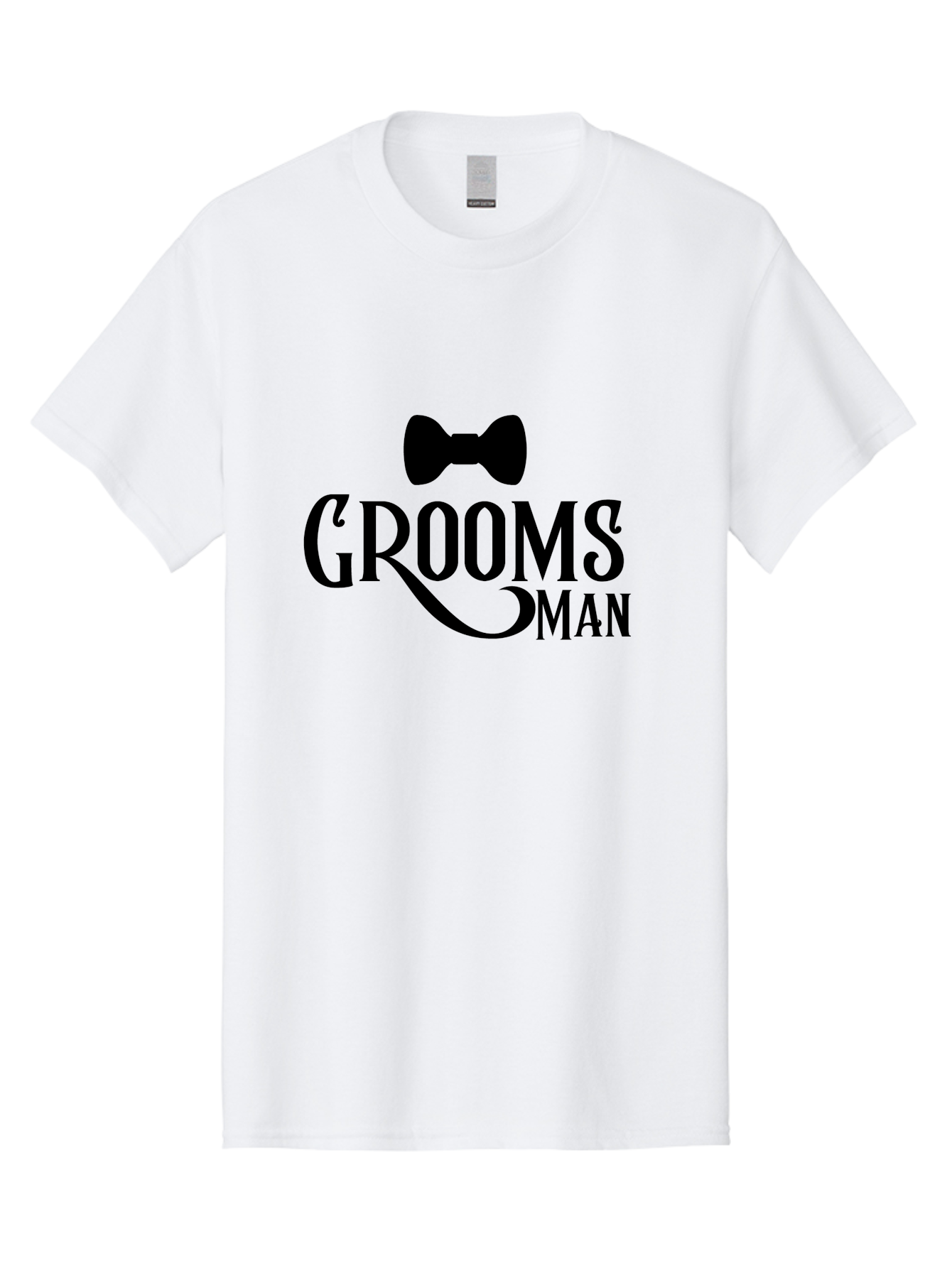 Groomsman Men'S Graphic Tee, 100% Cotton, Comfortable Casual Summer Wear, Machine Washable, Groomsman, Bow Tie, Wedding Party, Best Man, Stylish Men, Wedding Accessories, Formal Wear, Groomsmen Gifts Aac780