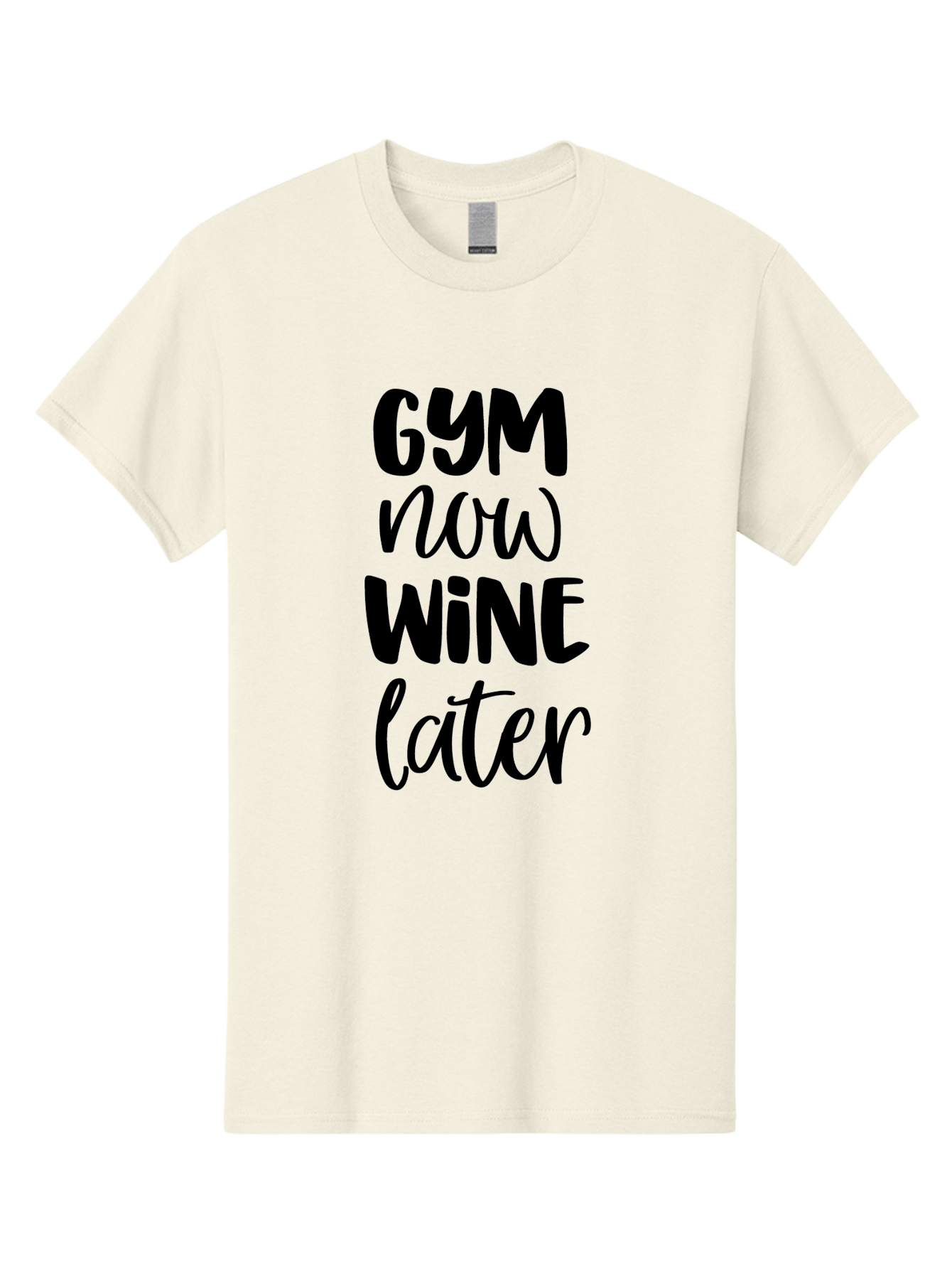 Gym-Now-Wine-Later-1 Men'S Graphic Tee, 100% Cotton, Comfortable Casual Summer Wear, Machine Washable, Gym Motivation, Fitness Quotes, Wine Lover, Fitness Humor, Workout Inspiration, Funny Sayings, Wine Time, Gym Now Wine Later Aac783