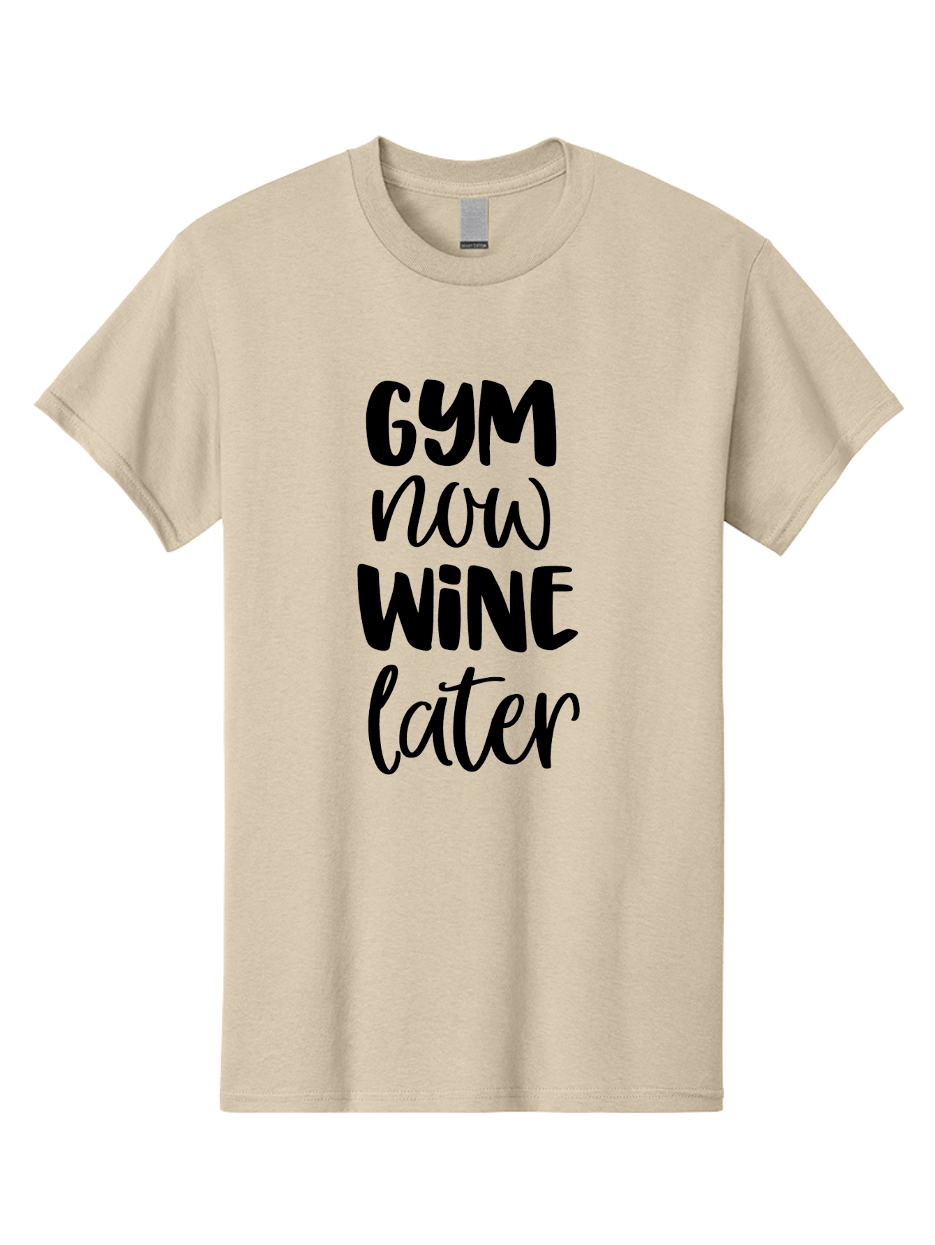 Gym-Now-Wine-Later-1 Men'S Graphic Tee, 100% Cotton, Comfortable Casual Summer Wear, Machine Washable, Gym Motivation, Fitness Quotes, Wine Lover, Fitness Humor, Workout Inspiration, Funny Sayings, Wine Time, Gym Now Wine Later Aac783