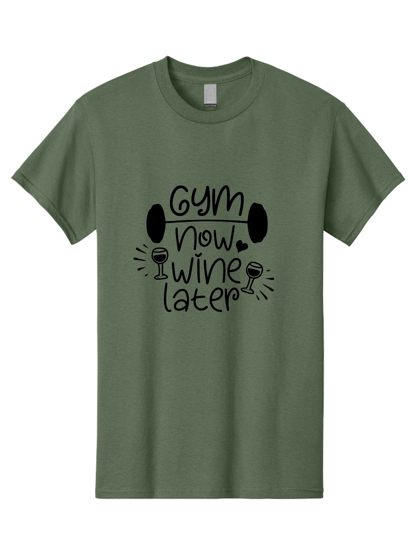 Gym-Now-Wine-Later Men'S Graphic Tee, 100% Cotton, Comfortable Casual Summer Wear, Machine Washable, Gym Motivation, Fitness Quote, Wine Lover, Workout Inspiration, Balance, Fitness Humor, Healthy Lifestyle, Gym And Wine Aac784