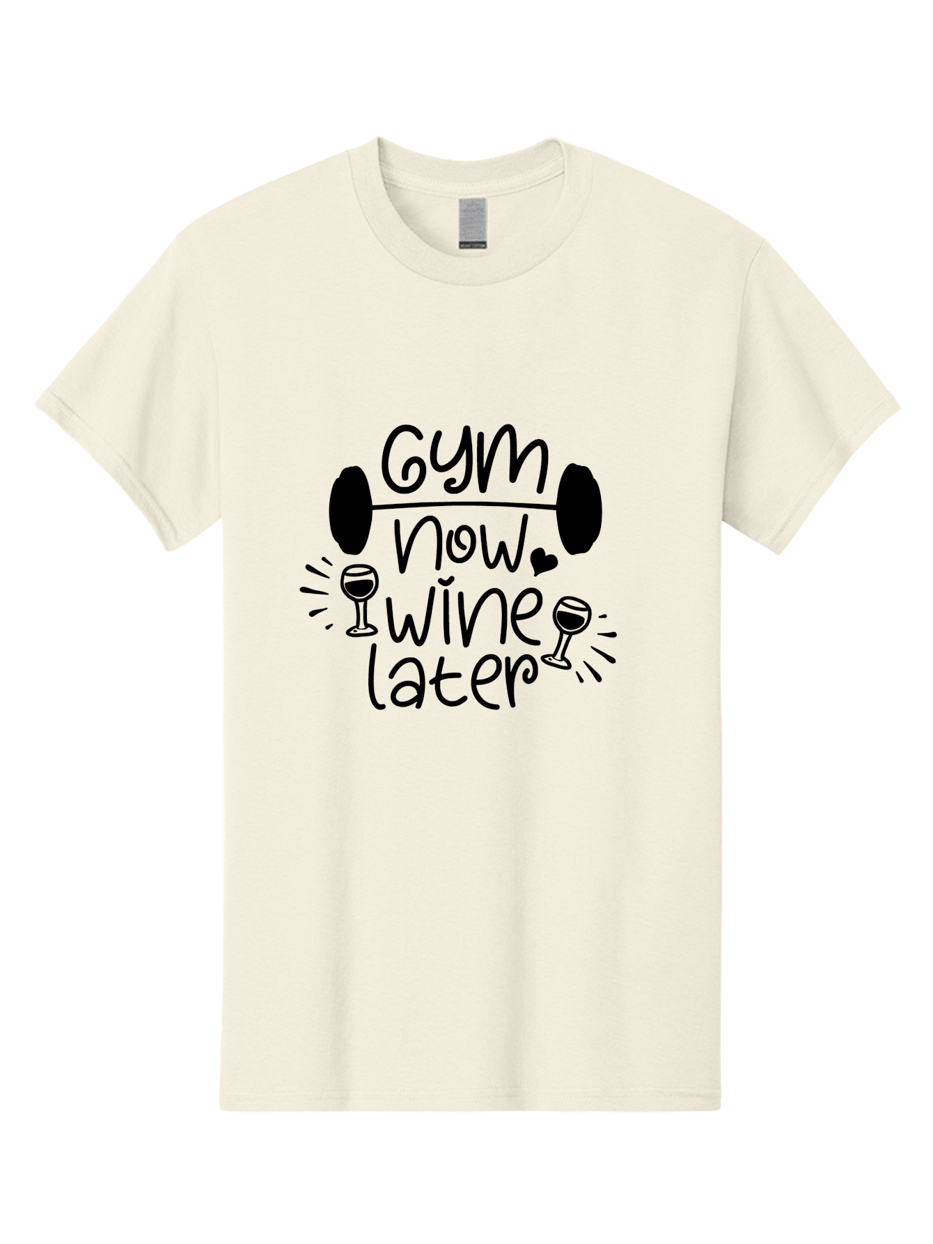 Gym-Now-Wine-Later Men'S Graphic Tee, 100% Cotton, Comfortable Casual Summer Wear, Machine Washable, Gym Motivation, Fitness Quote, Wine Lover, Workout Inspiration, Balance, Fitness Humor, Healthy Lifestyle, Gym And Wine Aac784