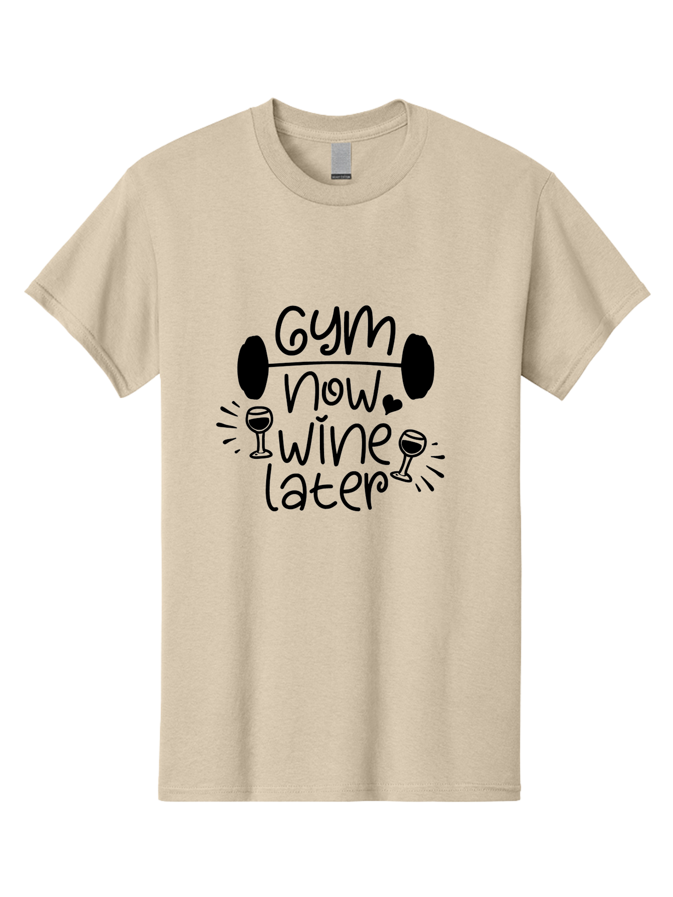 Gym-Now-Wine-Later Men'S Graphic Tee, 100% Cotton, Comfortable Casual Summer Wear, Machine Washable, Gym Motivation, Fitness Quote, Wine Lover, Workout Inspiration, Balance, Fitness Humor, Healthy Lifestyle, Gym And Wine Aac784