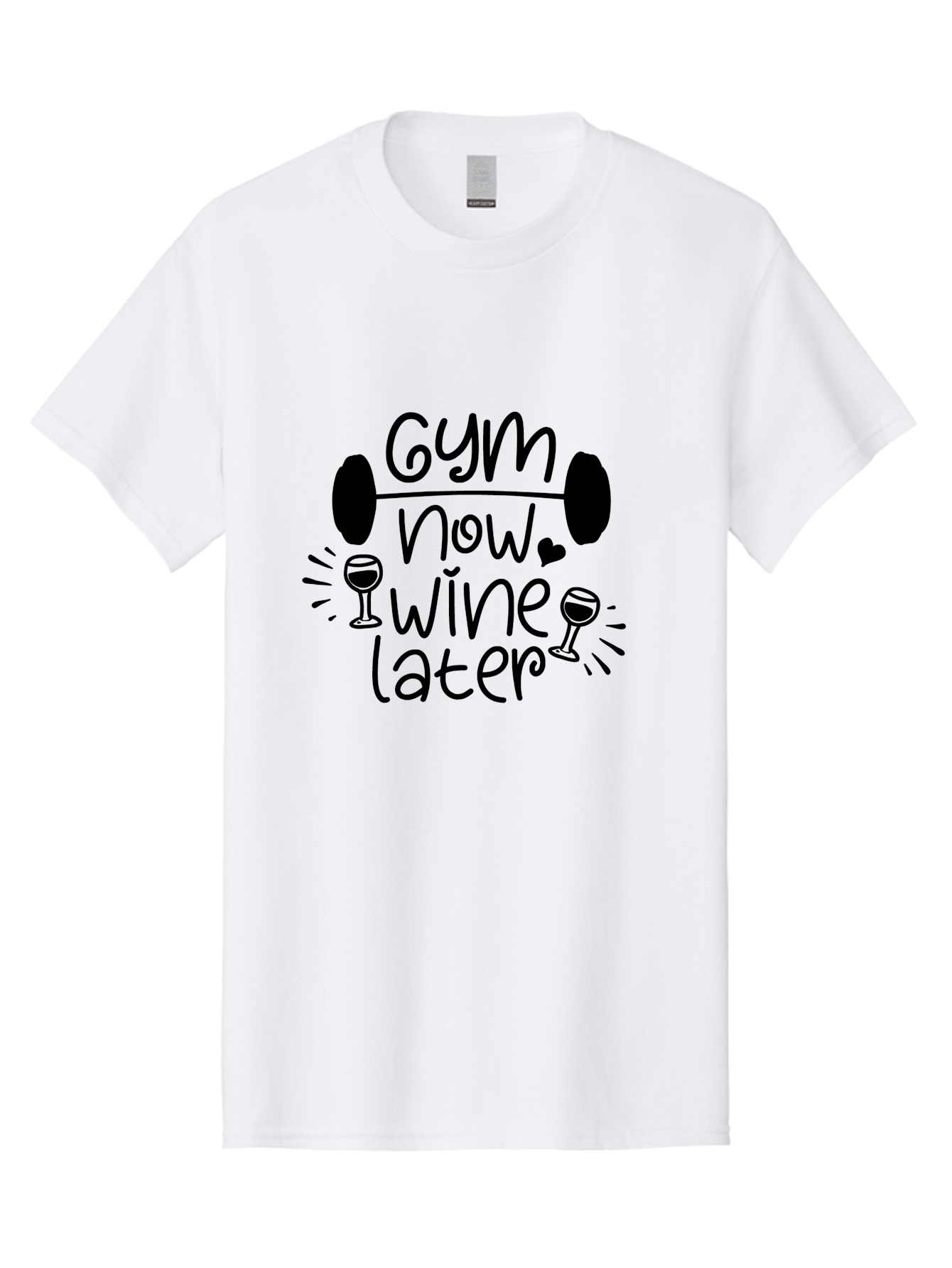 Gym-Now-Wine-Later Men'S Graphic Tee, 100% Cotton, Comfortable Casual Summer Wear, Machine Washable, Gym Motivation, Fitness Quote, Wine Lover, Workout Inspiration, Balance, Fitness Humor, Healthy Lifestyle, Gym And Wine Aac784