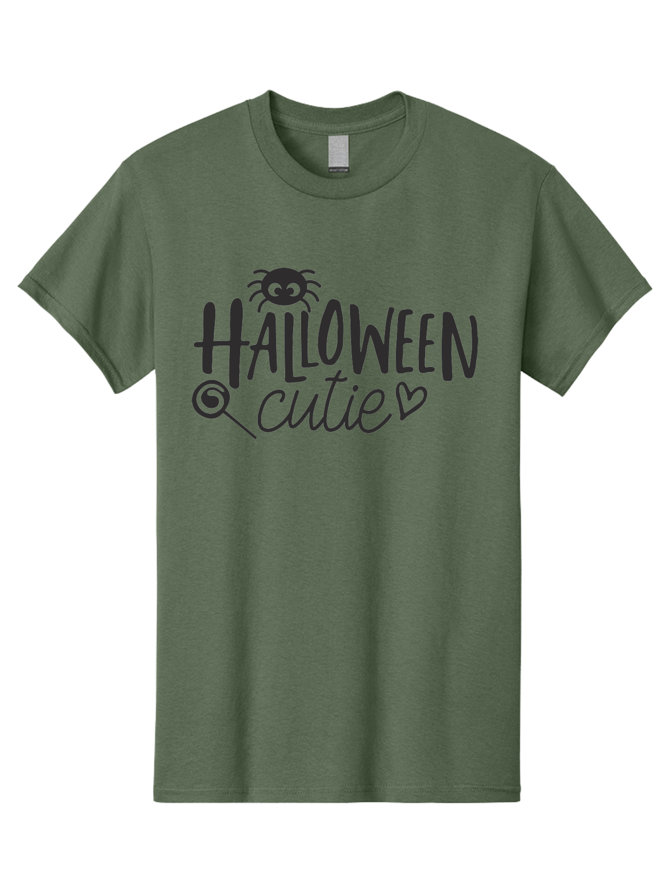 Halloween-Cutie Men'S Graphic Tee, 100% Cotton, Comfortable Casual Summer Wear, Machine Washable, Halloween Cutie, Cute Halloween, Halloween Design, Halloween Graphics, Halloween Typography, Halloween Text, Cute Halloween Text, Aac788