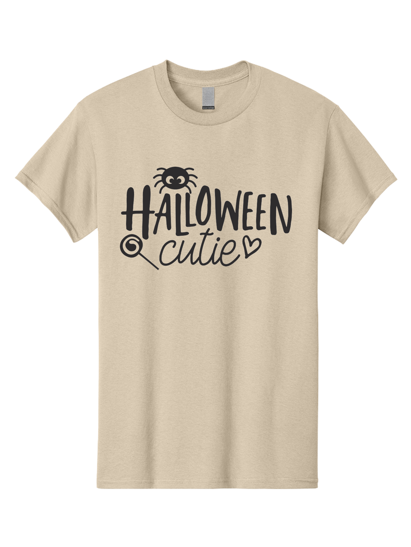 Halloween-Cutie Men'S Graphic Tee, 100% Cotton, Comfortable Casual Summer Wear, Machine Washable, Halloween Cutie, Cute Halloween, Halloween Design, Halloween Graphics, Halloween Typography, Halloween Text, Cute Halloween Text, Aac788