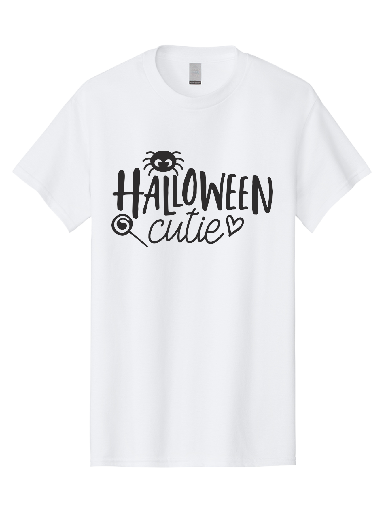 Halloween-Cutie Men'S Graphic Tee, 100% Cotton, Comfortable Casual Summer Wear, Machine Washable, Halloween Cutie, Cute Halloween, Halloween Design, Halloween Graphics, Halloween Typography, Halloween Text, Cute Halloween Text, Aac788