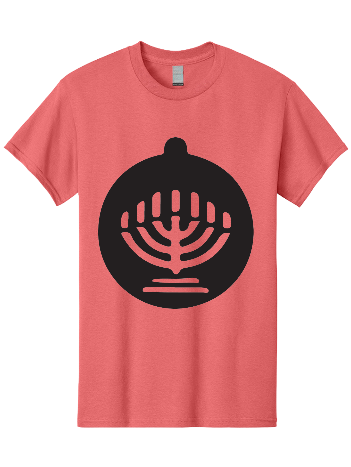 Hamsa-Menorah Men'S Graphic Tee, 100% Cotton, Comfortable Casual Summer Wear, Machine Washable, Hamsa And Menorah Symbol, Jewish Faith And Tradition, Protective Hamsa Hand, Seven-Branched Menorah, Faith And Spirituality, Cultural Heritage Aac789