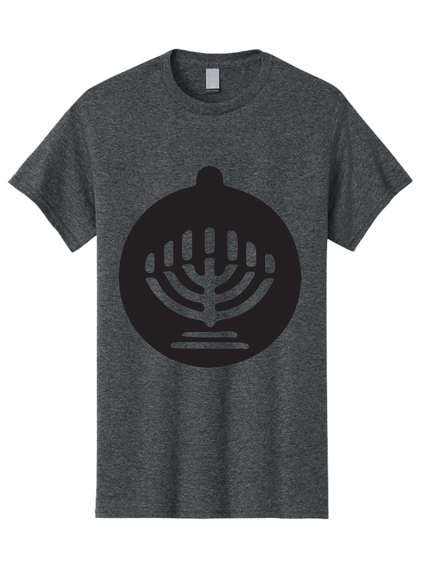 Hamsa-Menorah Men'S Graphic Tee, 100% Cotton, Comfortable Casual Summer Wear, Machine Washable, Hamsa And Menorah Symbol, Jewish Faith And Tradition, Protective Hamsa Hand, Seven-Branched Menorah, Faith And Spirituality, Cultural Heritage Aac789