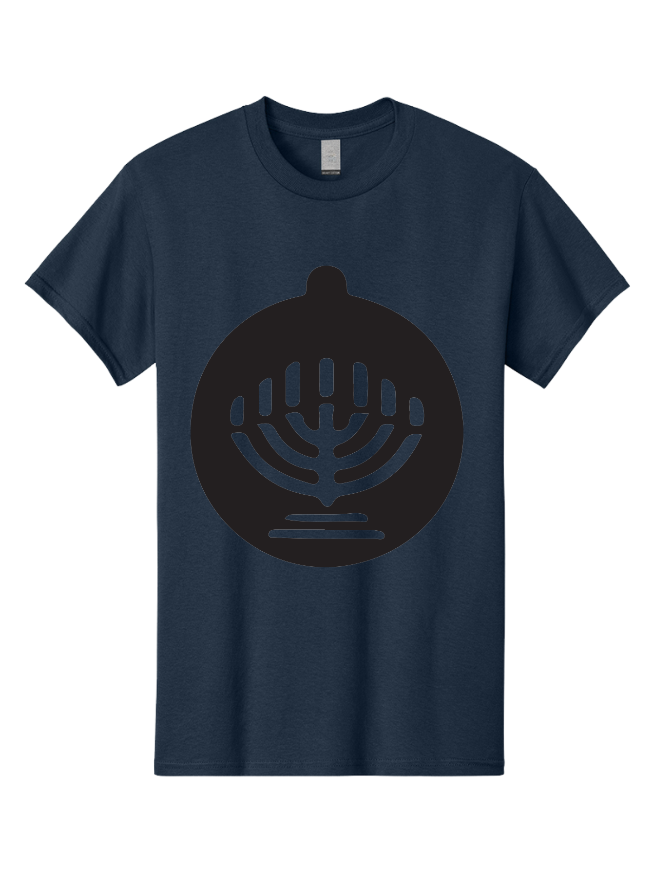 Hamsa-Menorah Men'S Graphic Tee, 100% Cotton, Comfortable Casual Summer Wear, Machine Washable, Hamsa And Menorah Symbol, Jewish Faith And Tradition, Protective Hamsa Hand, Seven-Branched Menorah, Faith And Spirituality, Cultural Heritage Aac789