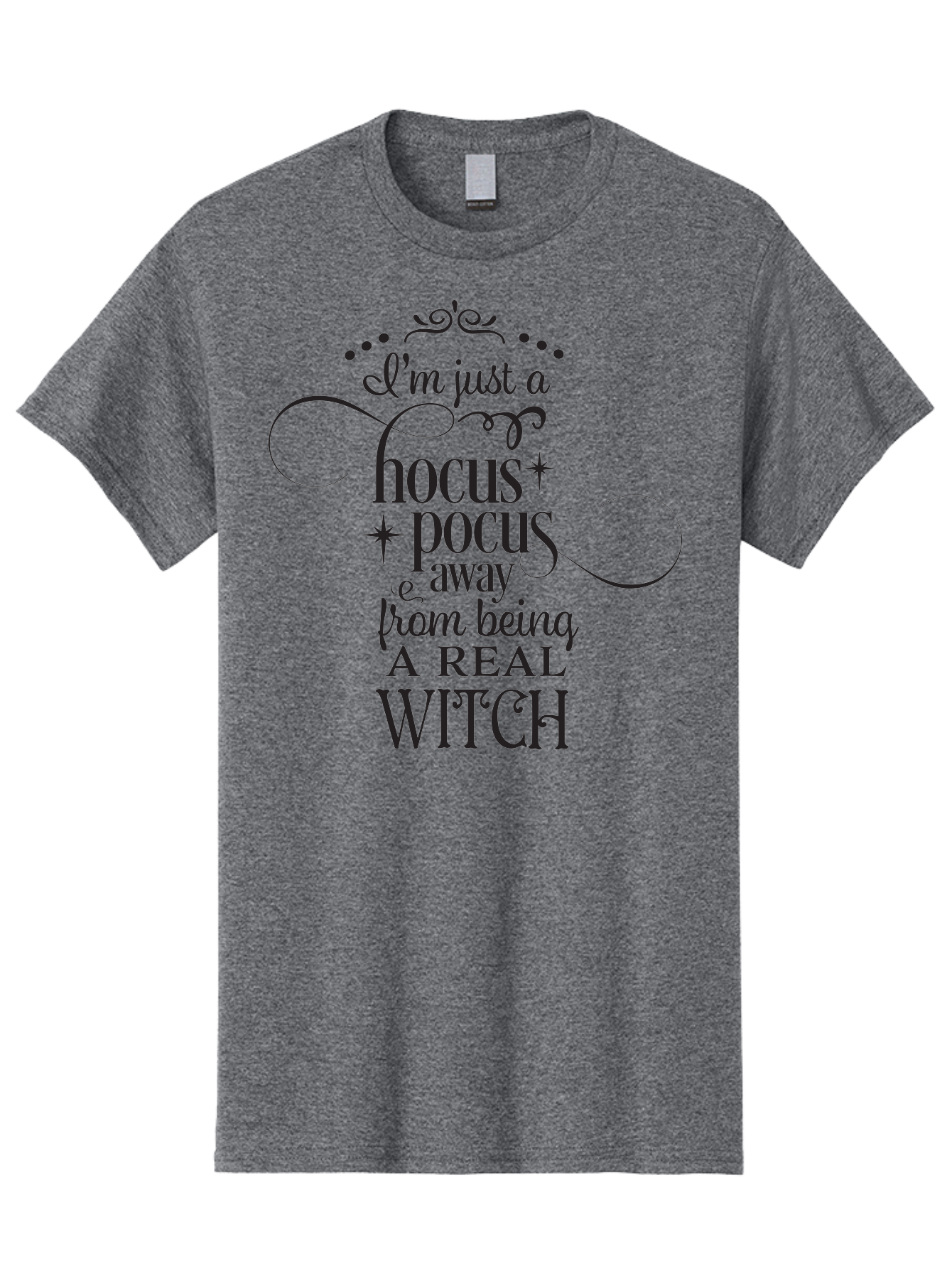 Hocus-Pocus-Witch-Quote Men'S Graphic Tee, 100% Cotton, Comfortable Casual Summer Wear, Machine Washable, Funny Witch Quote, Hocus Pocus, Halloween Humor, Witchy Sayings, Magical Phrases, Spooky Season, Witchcraft, Mystical Vibes Aac821