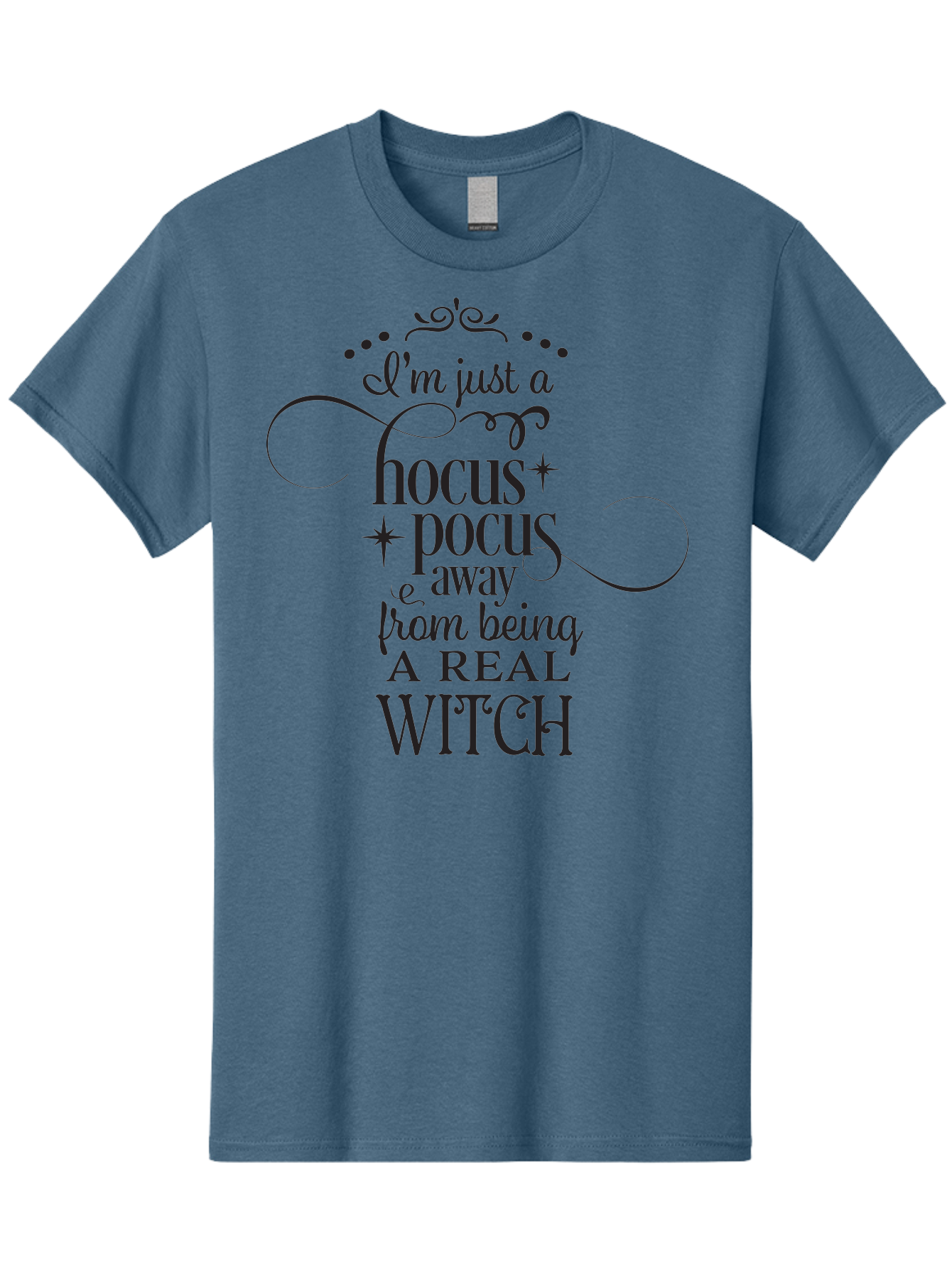 Hocus-Pocus-Witch-Quote Men'S Graphic Tee, 100% Cotton, Comfortable Casual Summer Wear, Machine Washable, Funny Witch Quote, Hocus Pocus, Halloween Humor, Witchy Sayings, Magical Phrases, Spooky Season, Witchcraft, Mystical Vibes Aac821