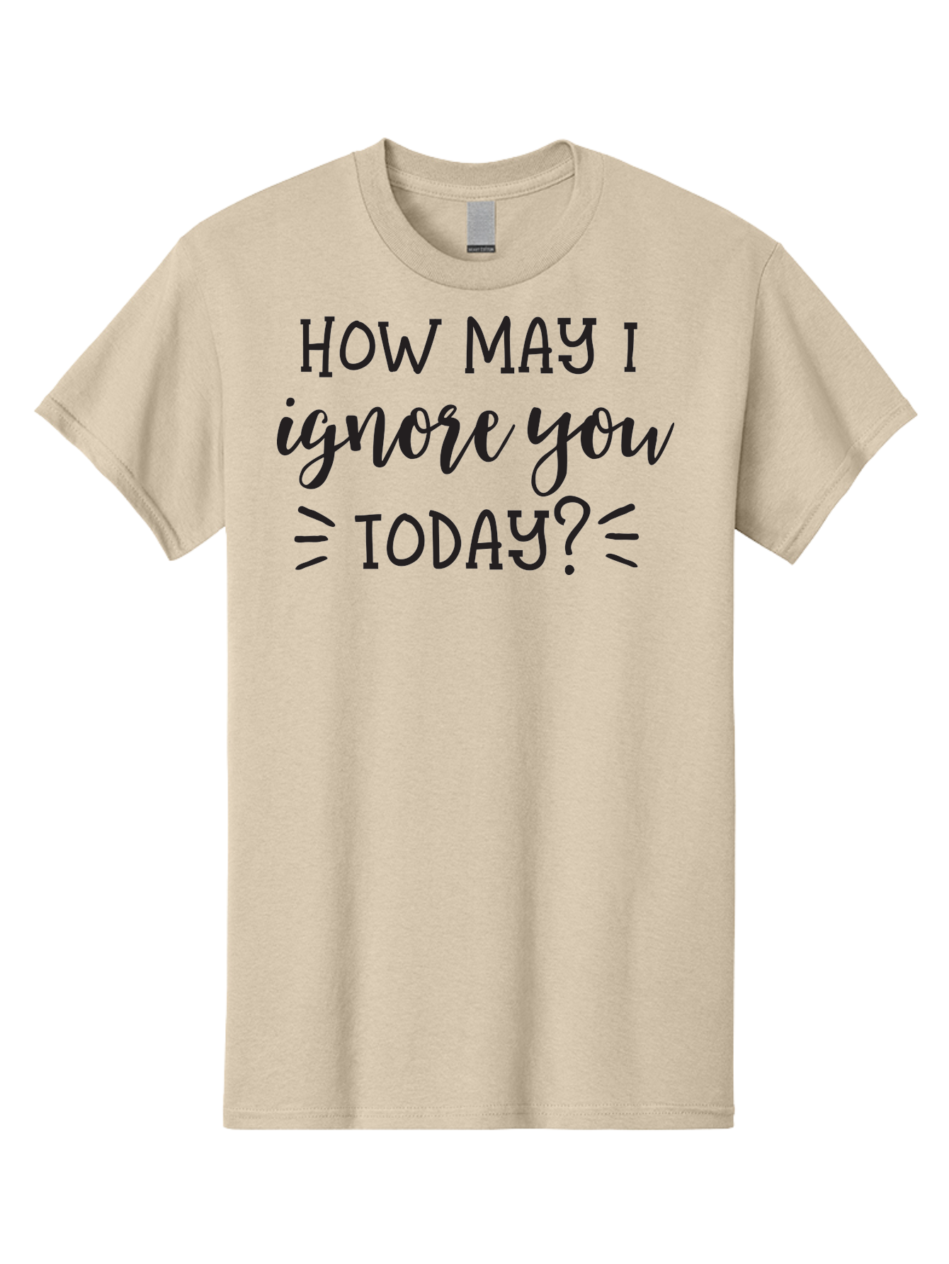How-May-I-Ignore-You-Today Men'S Graphic Tee, 100% Cotton, Comfortable Casual Summer Wear, Machine Washable, Sarcastic Quote, Humorous Phrase, Witty Saying, Playful Jab, Tongue-In-Cheek Humor, Sassy Text Aac836