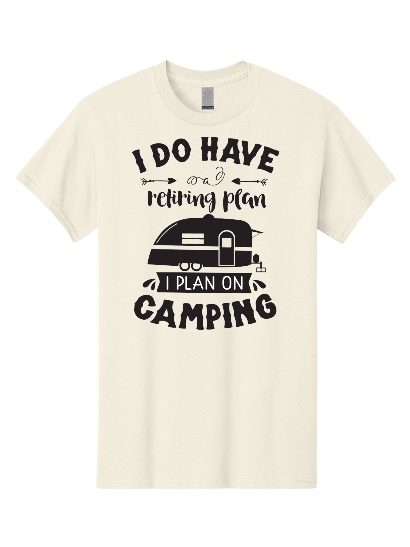 I-Do-Have-Retiring-Plan Men'S Graphic Tee, 100% Cotton, Comfortable Casual Summer Wear, Machine Washable, Retirement Plan, Camping Life, Outdoor Adventure, Travel Trailer, Caravan, Camping Quote, Funny Retirement, Retirement Humor, Aac842