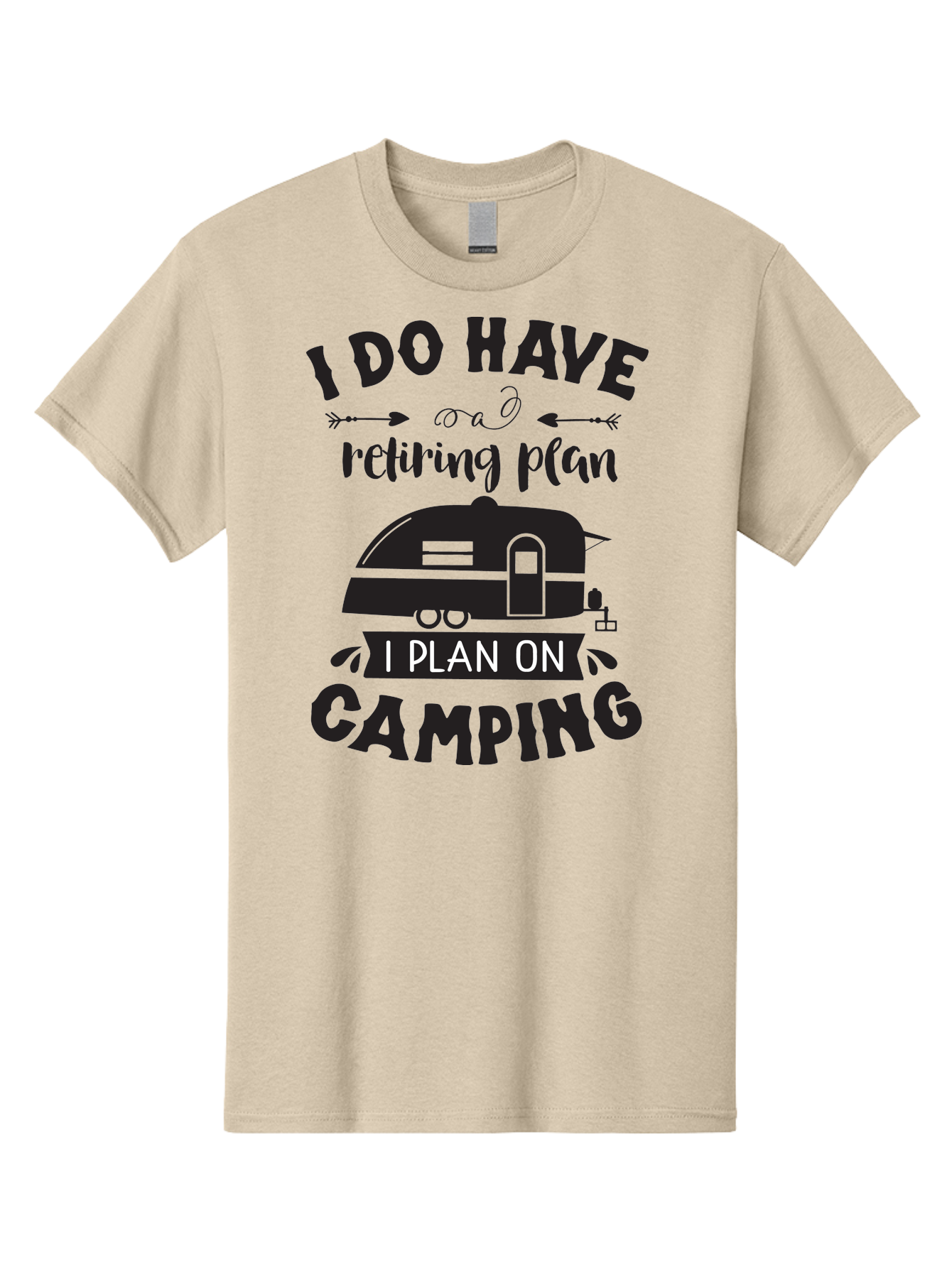 I-Do-Have-Retiring-Plan Men'S Graphic Tee, 100% Cotton, Comfortable Casual Summer Wear, Machine Washable, Retirement Plan, Camping Life, Outdoor Adventure, Travel Trailer, Caravan, Camping Quote, Funny Retirement, Retirement Humor, Aac842